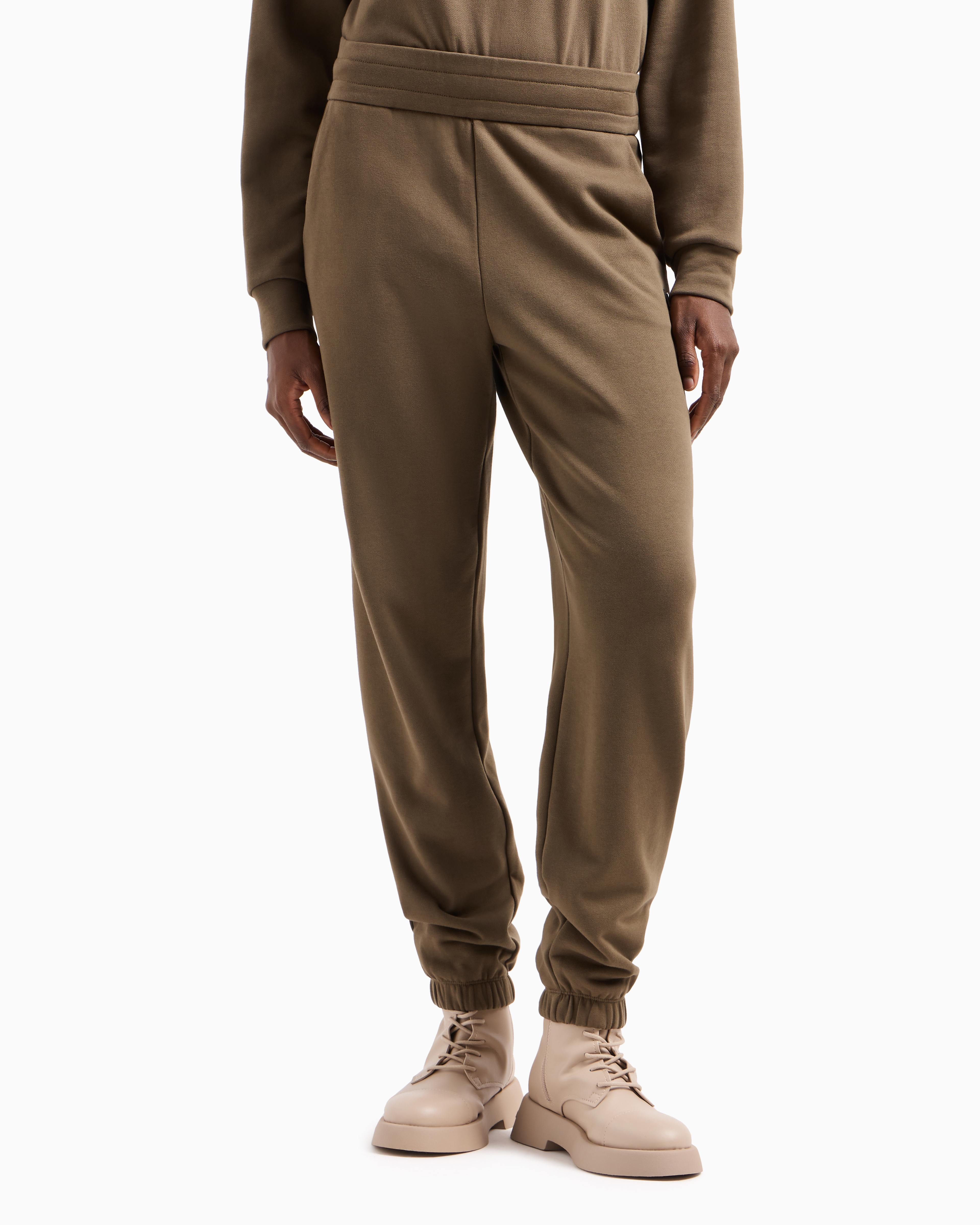 Armani Exchange - ASV Organic Cotton Blend Jogger Pants, Woman, Brown, Size: