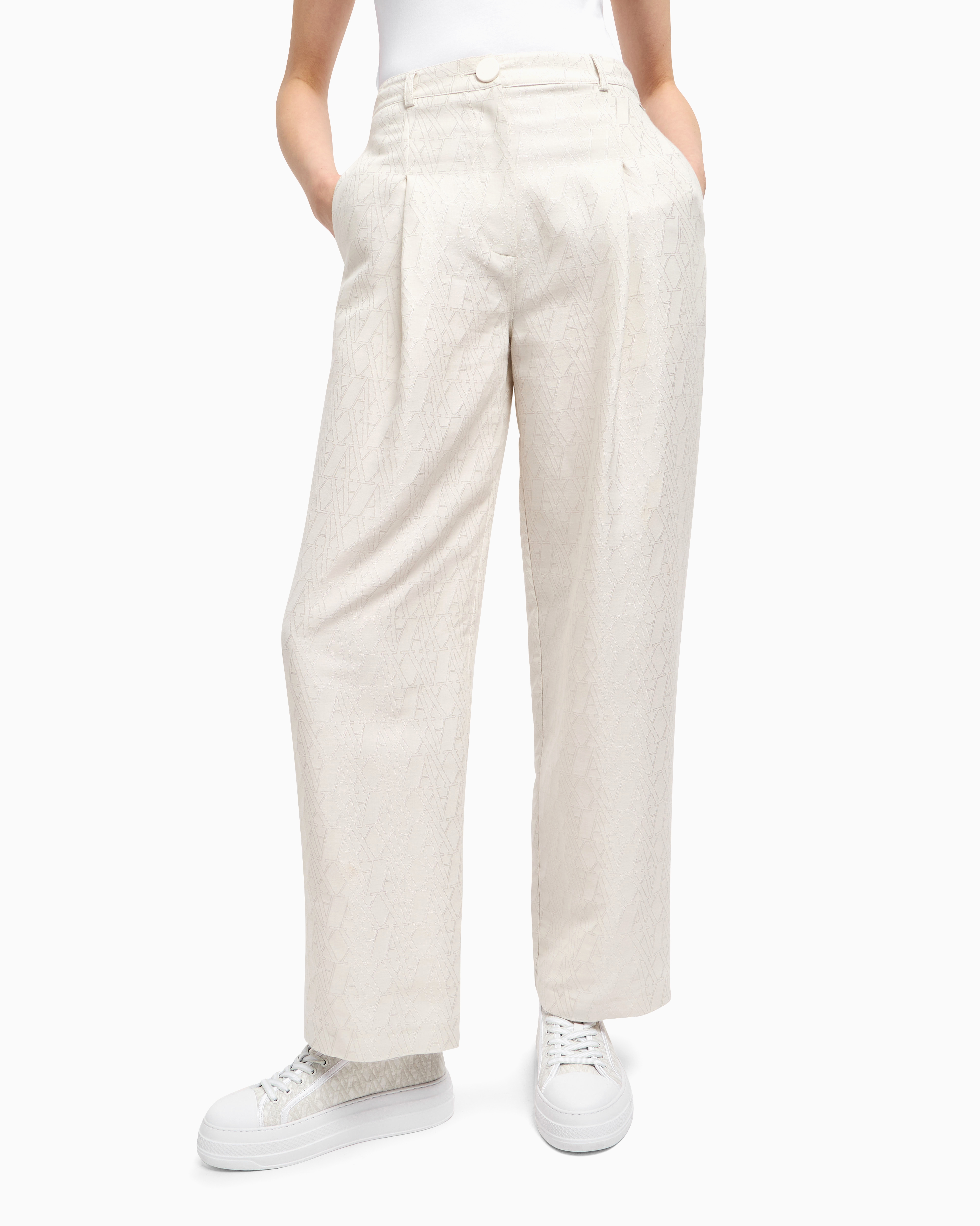 てなグッズや オールオーバーロゴ ストレートパンツ | Armani Exchange メンズウェア