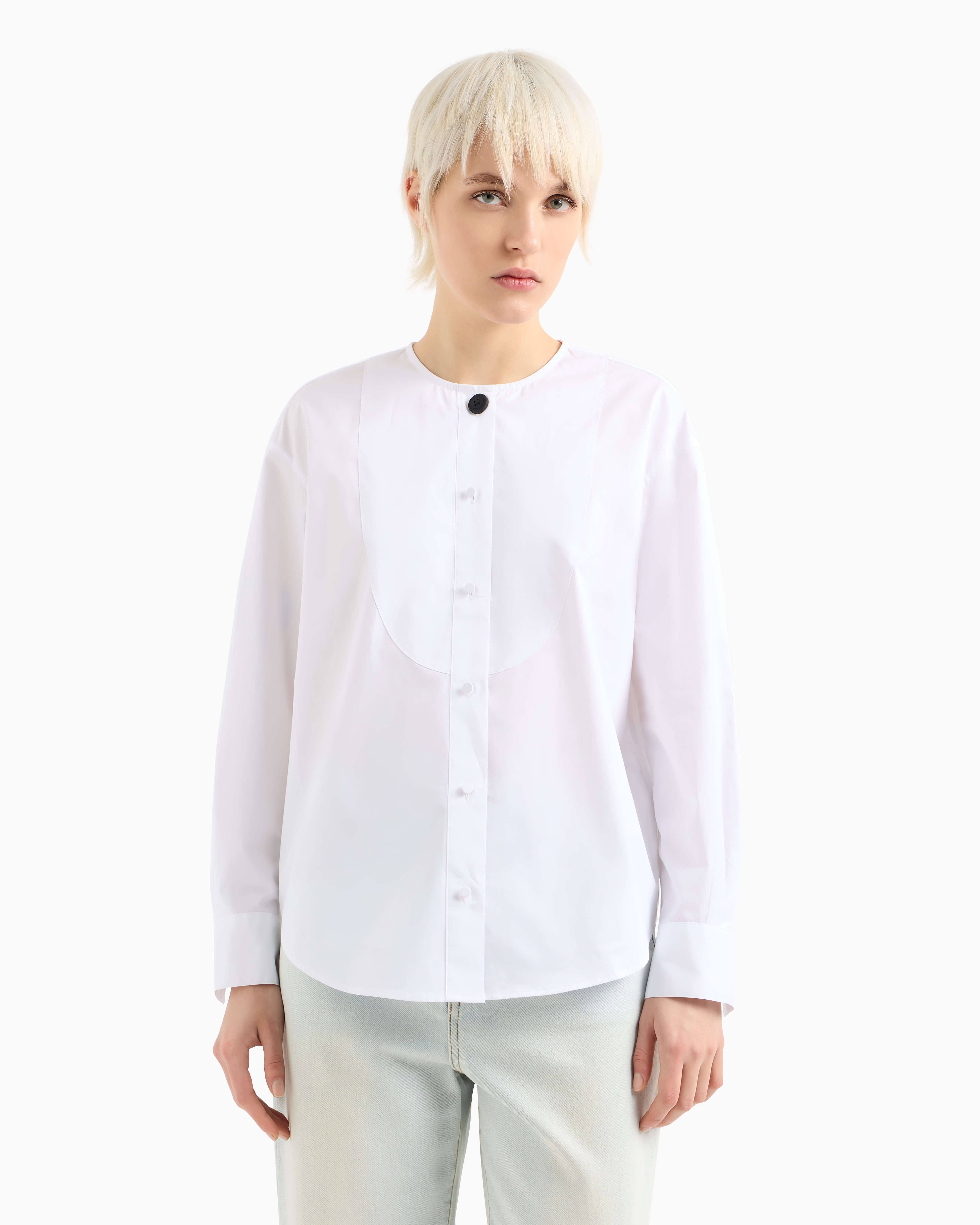 Armani Exchange - Casual Shirts, Woman, White, Size: