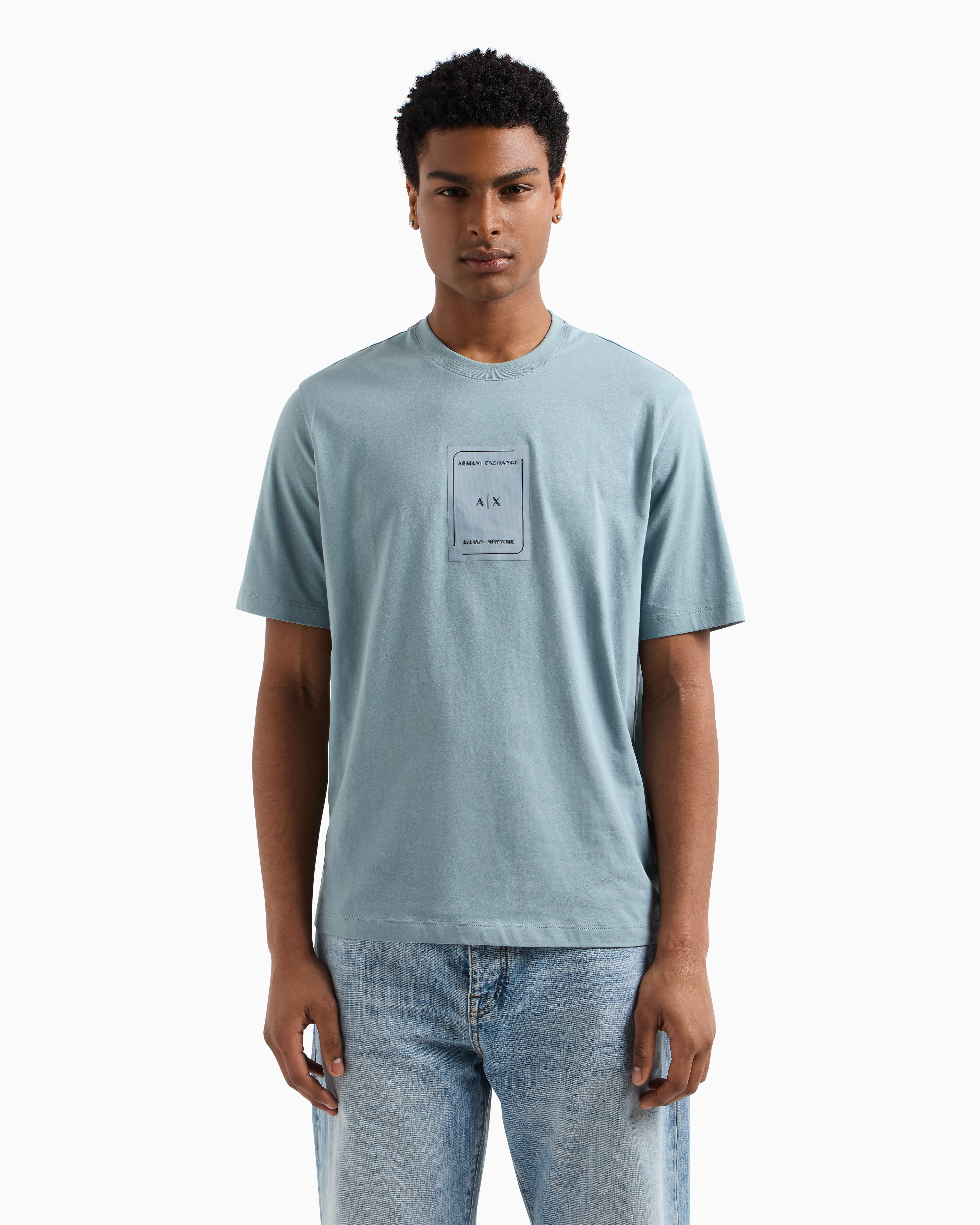Armani Exchange Regular Fit T-shirts In Green