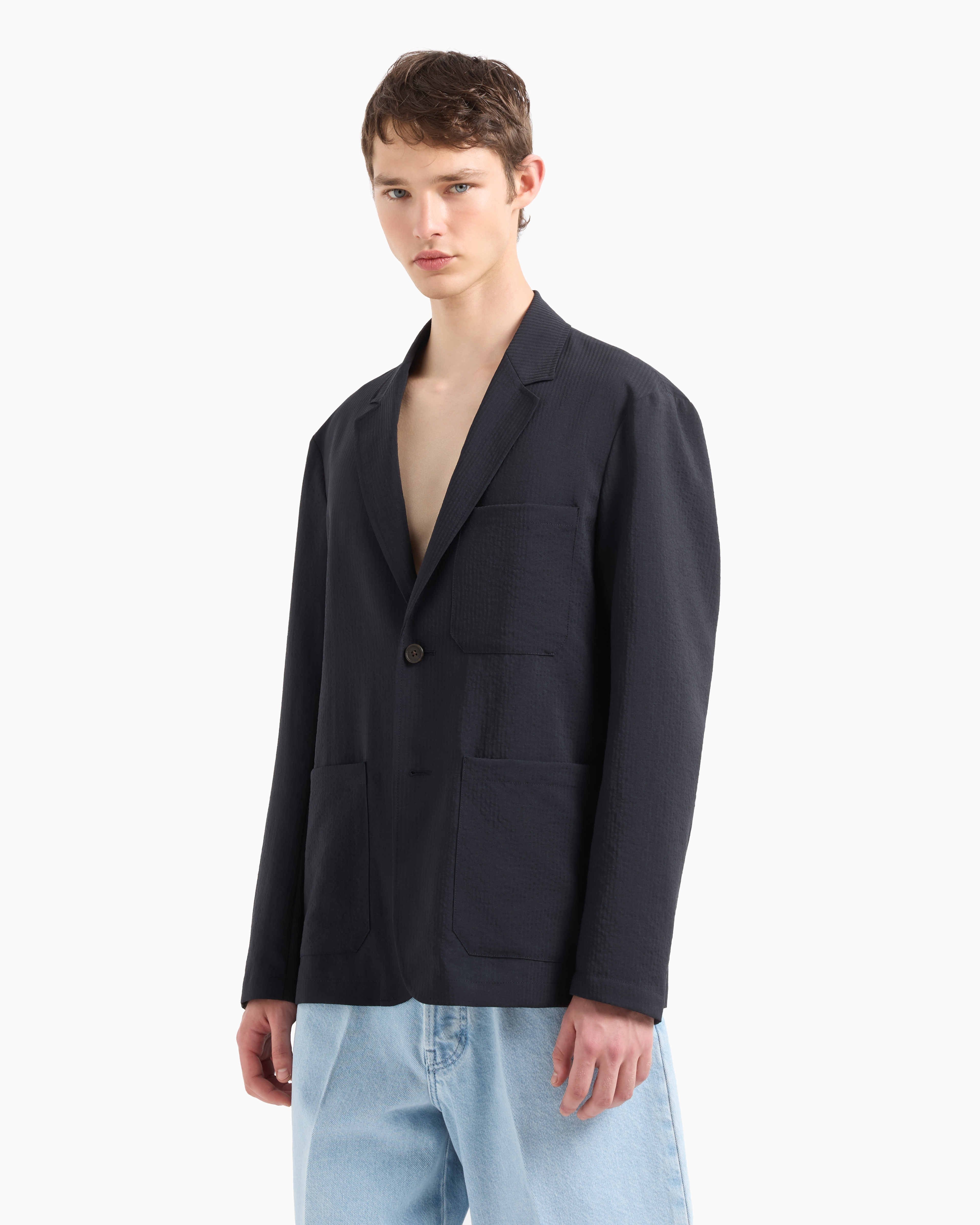 ARMANI COLLECTION テーラードジャケット 52EU ARMANI COLLEZIONI Wool Jacket Grey 42 (K-124994) | PLAYFUL