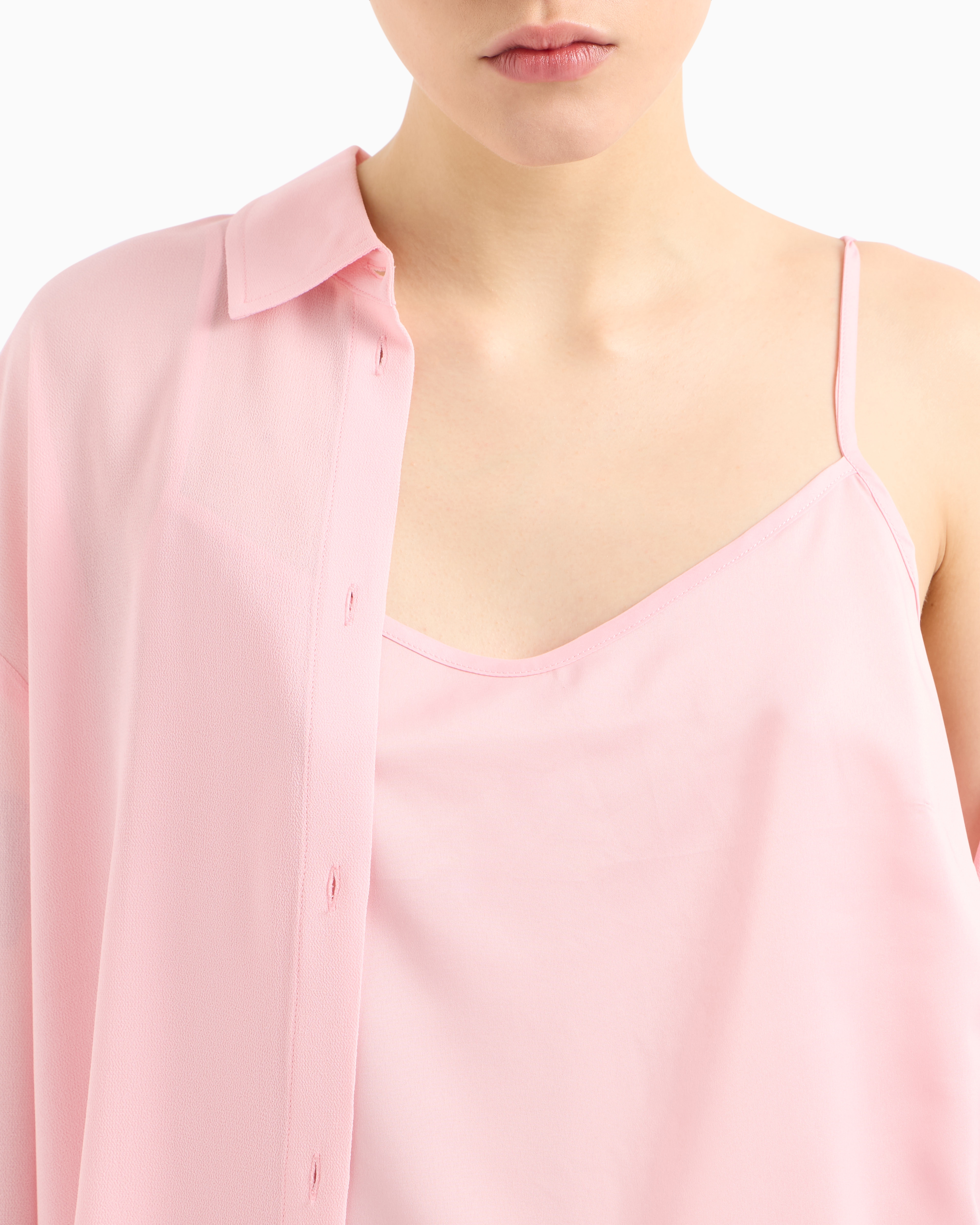 Armani Exchange - Casual Shirts, Woman, Pink, Size: