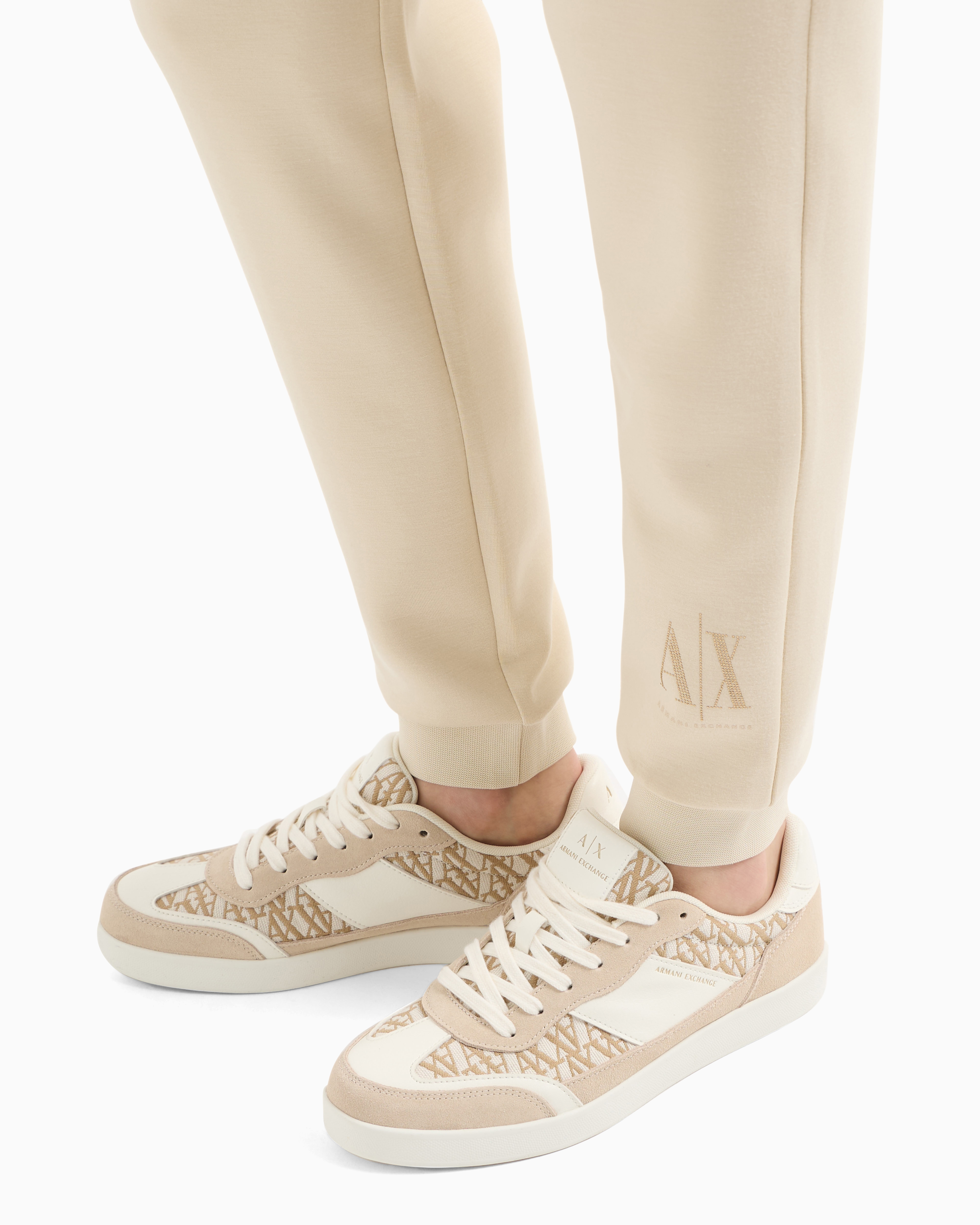 Armani Exchange Sweatpants In Beige