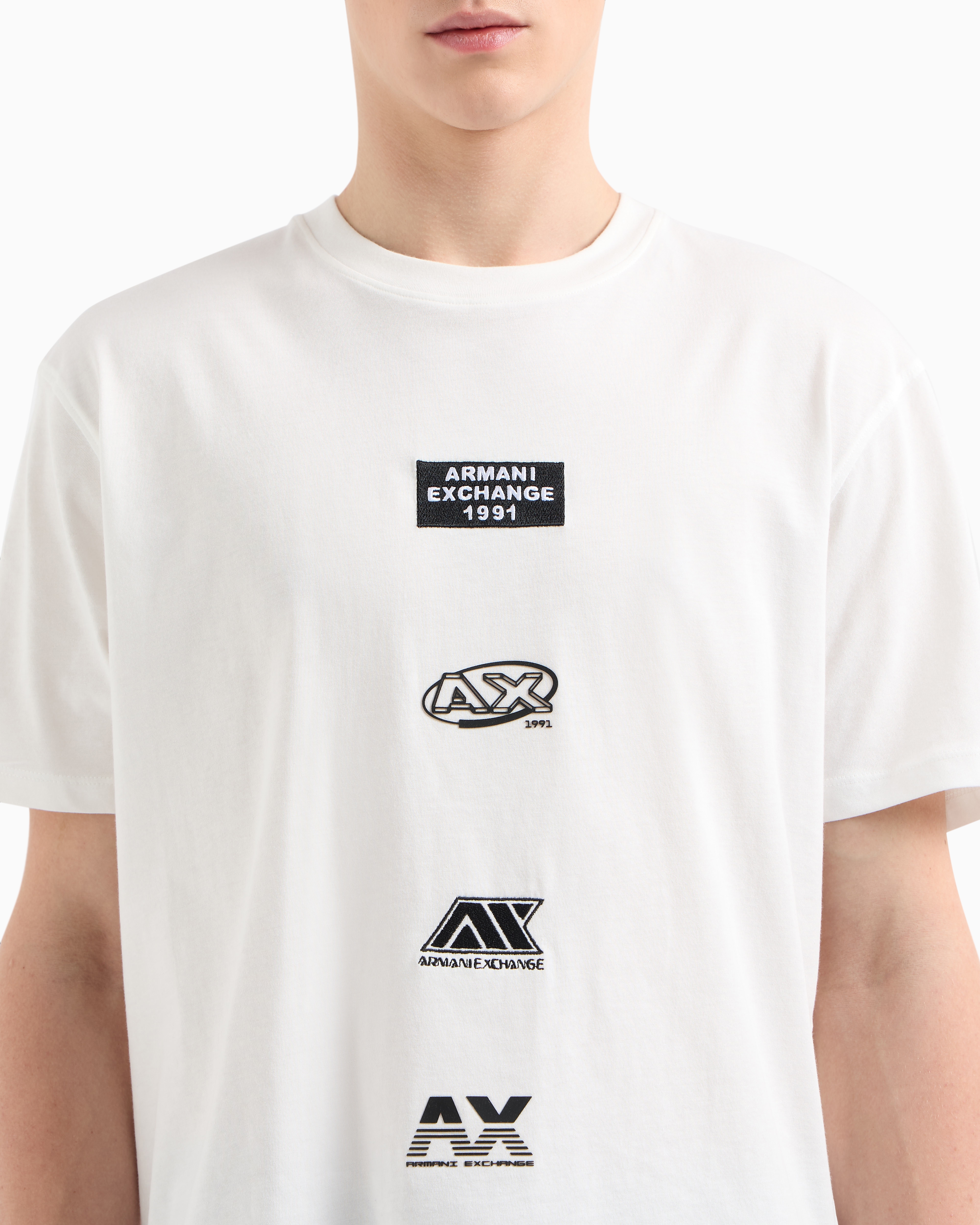 Armani Exchange - ASV Regular Fit T-Shirt, Man, White, Size:
