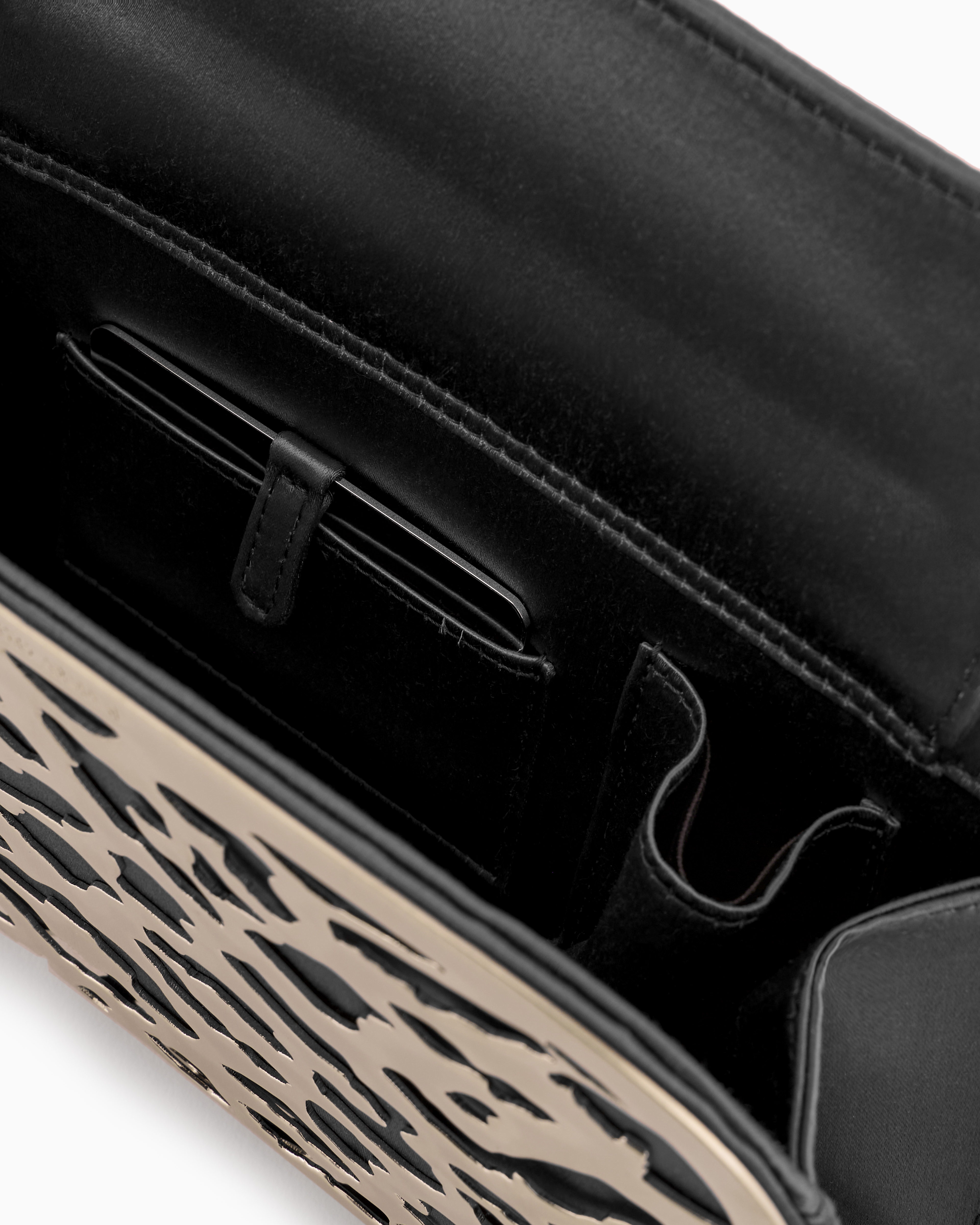 Giorgio Armani La Prima Satin And Metal Clutch Bag