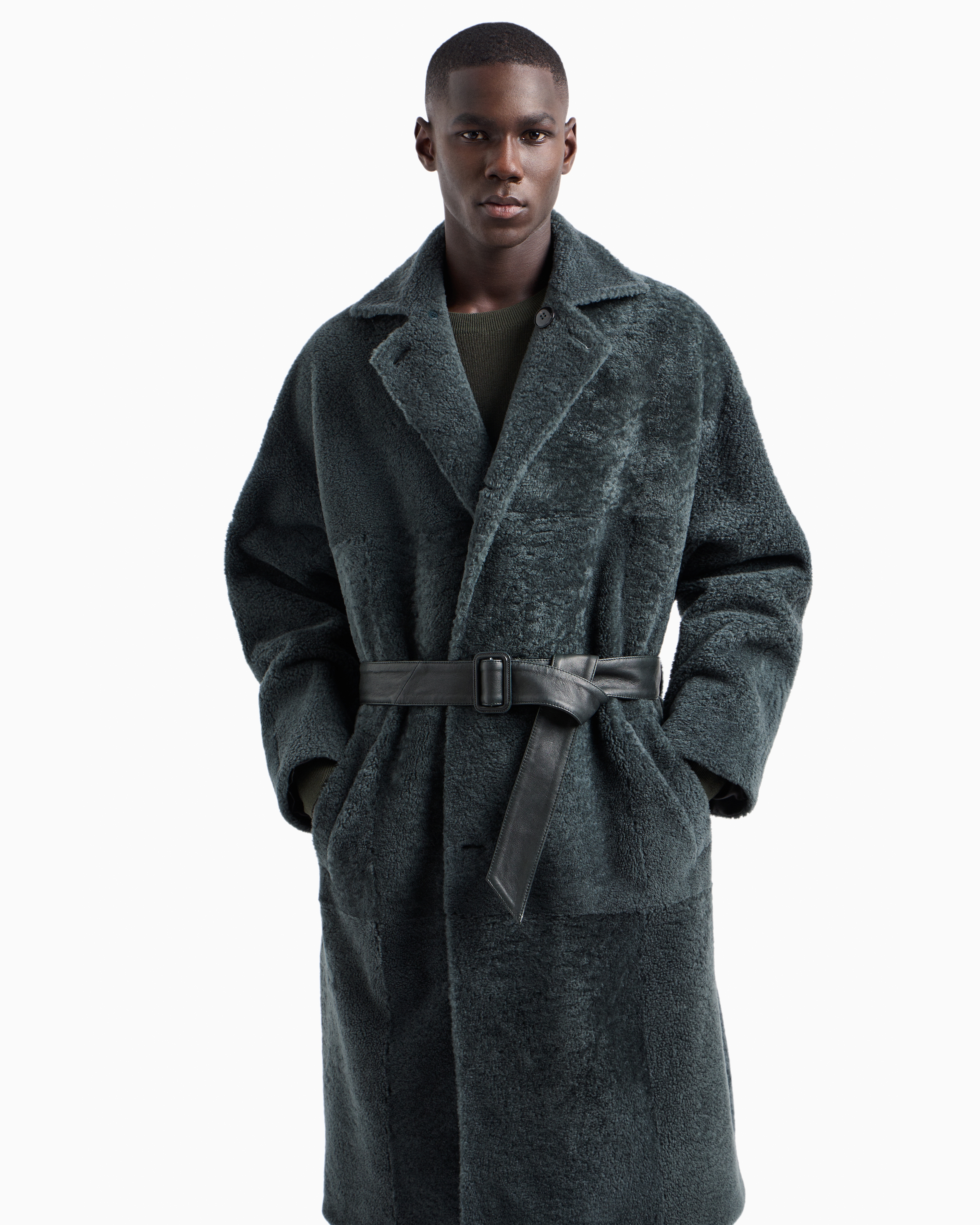 Long shearling coat | Giorgio Armani