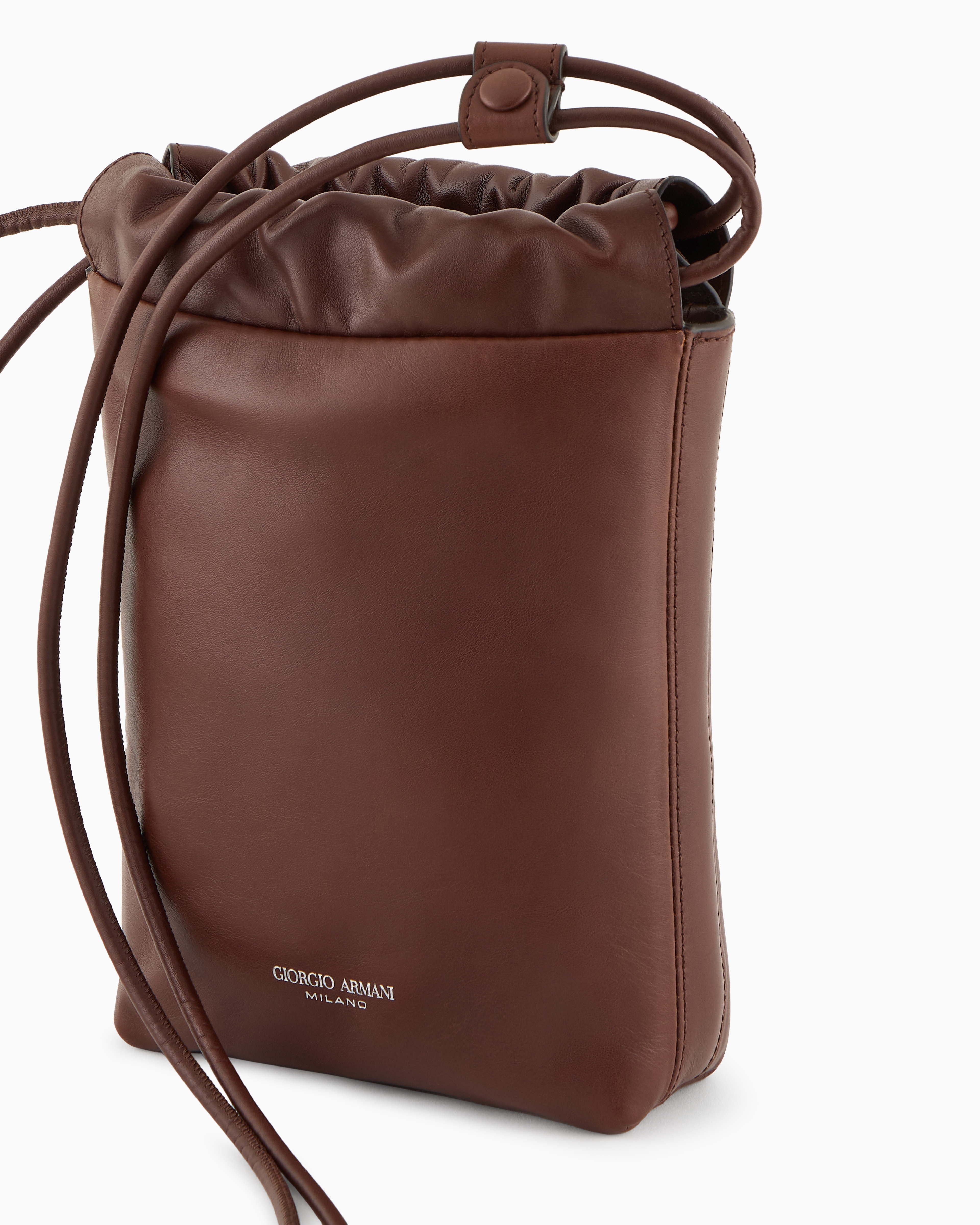 Giorgio Armani Leather Bag Small Pouch Bag In Nappa Leather