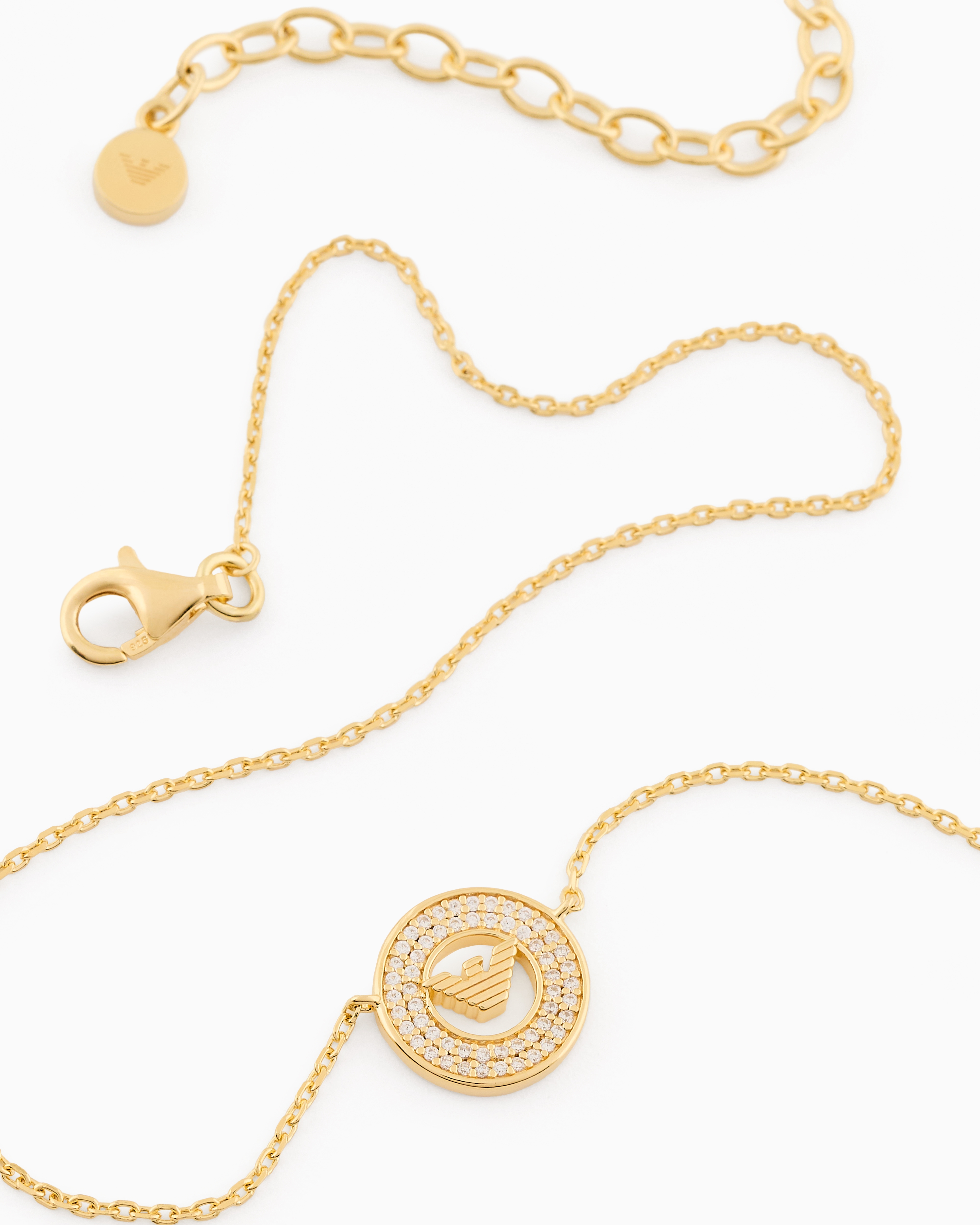 Emporio Armani -  Gold-Tone Sterling Silver Station Necklace, Woman, Multicoloured, Size: TU