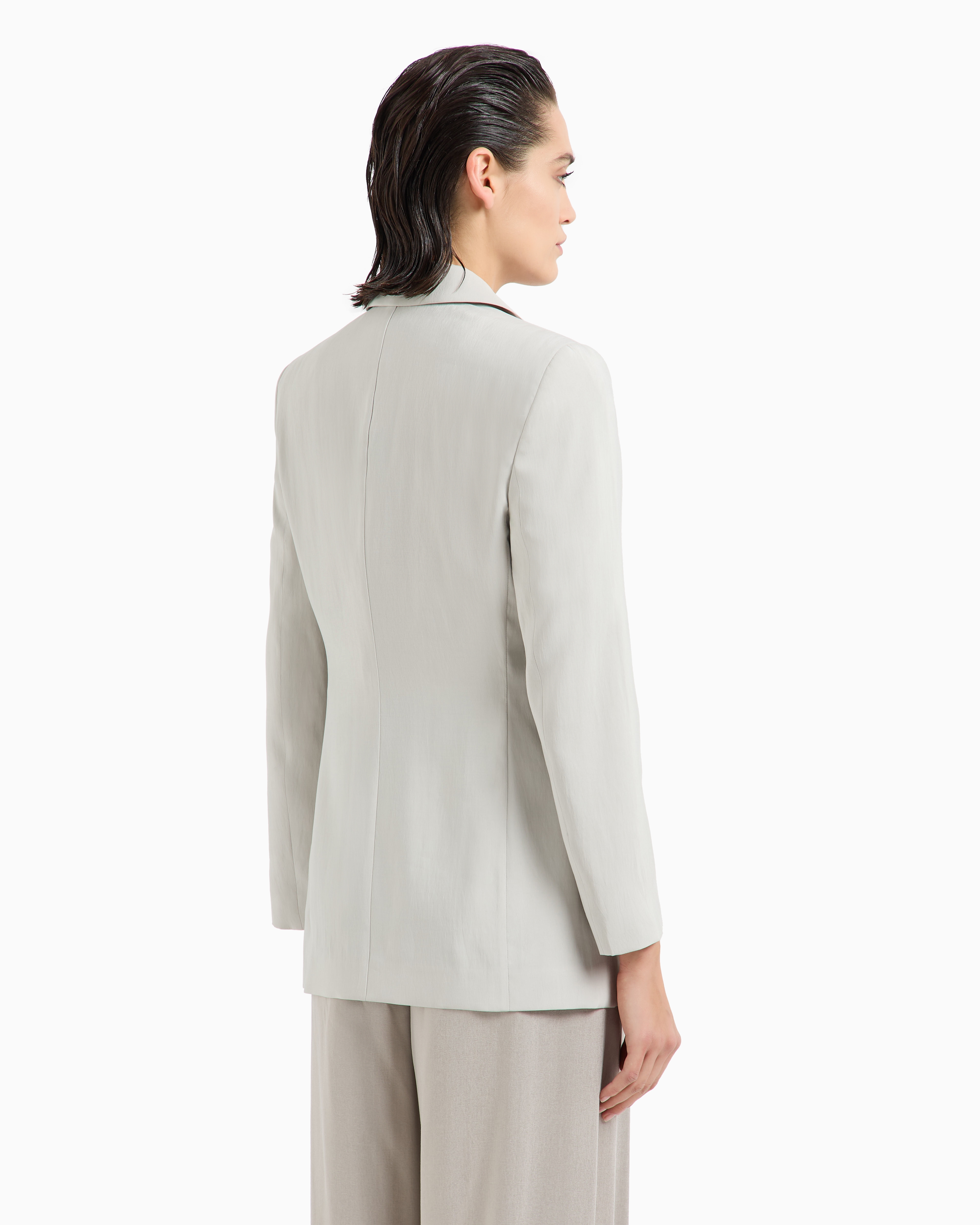 Giorgio Armani Washed Silk Single-breasted Jacket