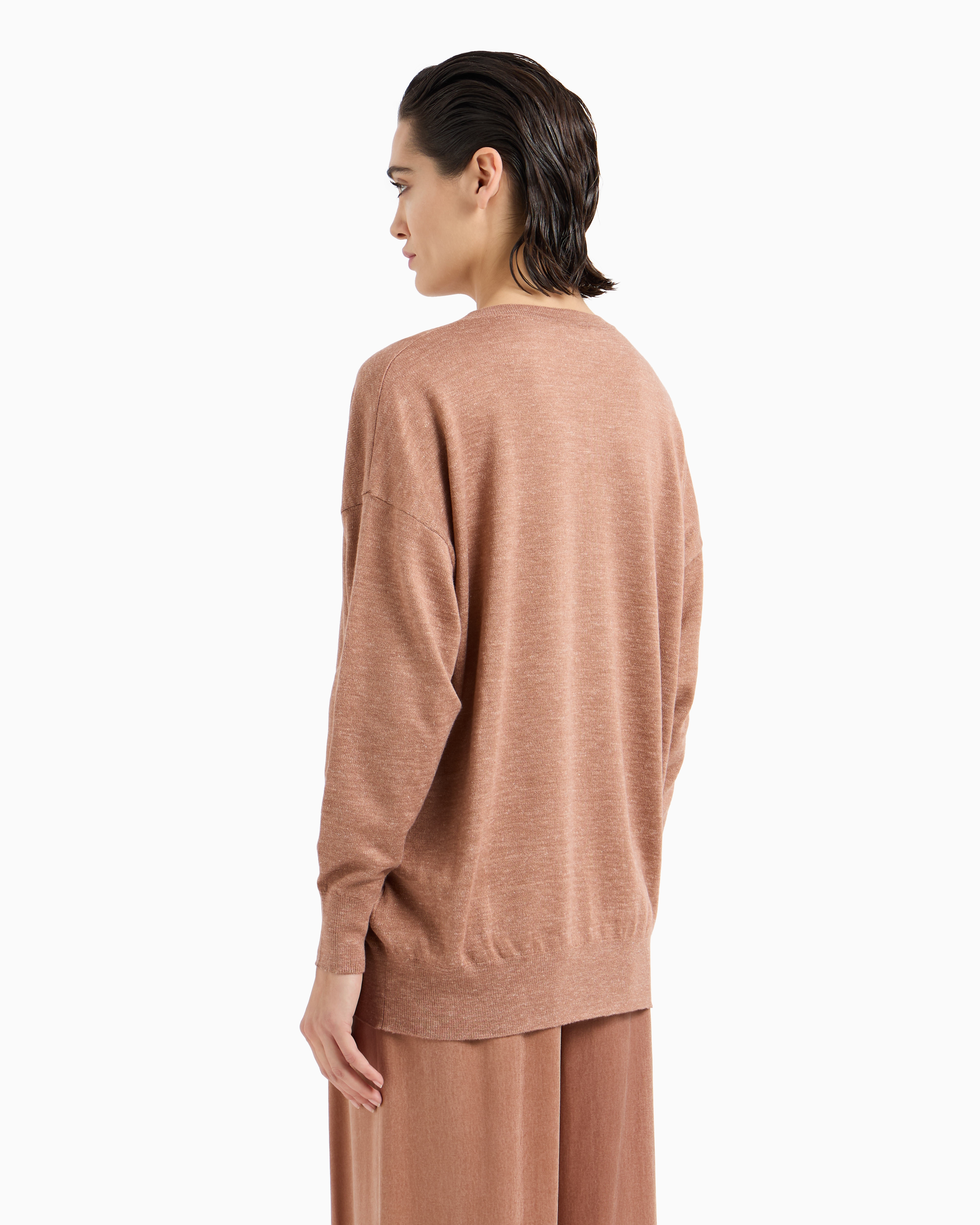 Giorgio Armani Cashmere, Silk And Hemp V-neck Jumper