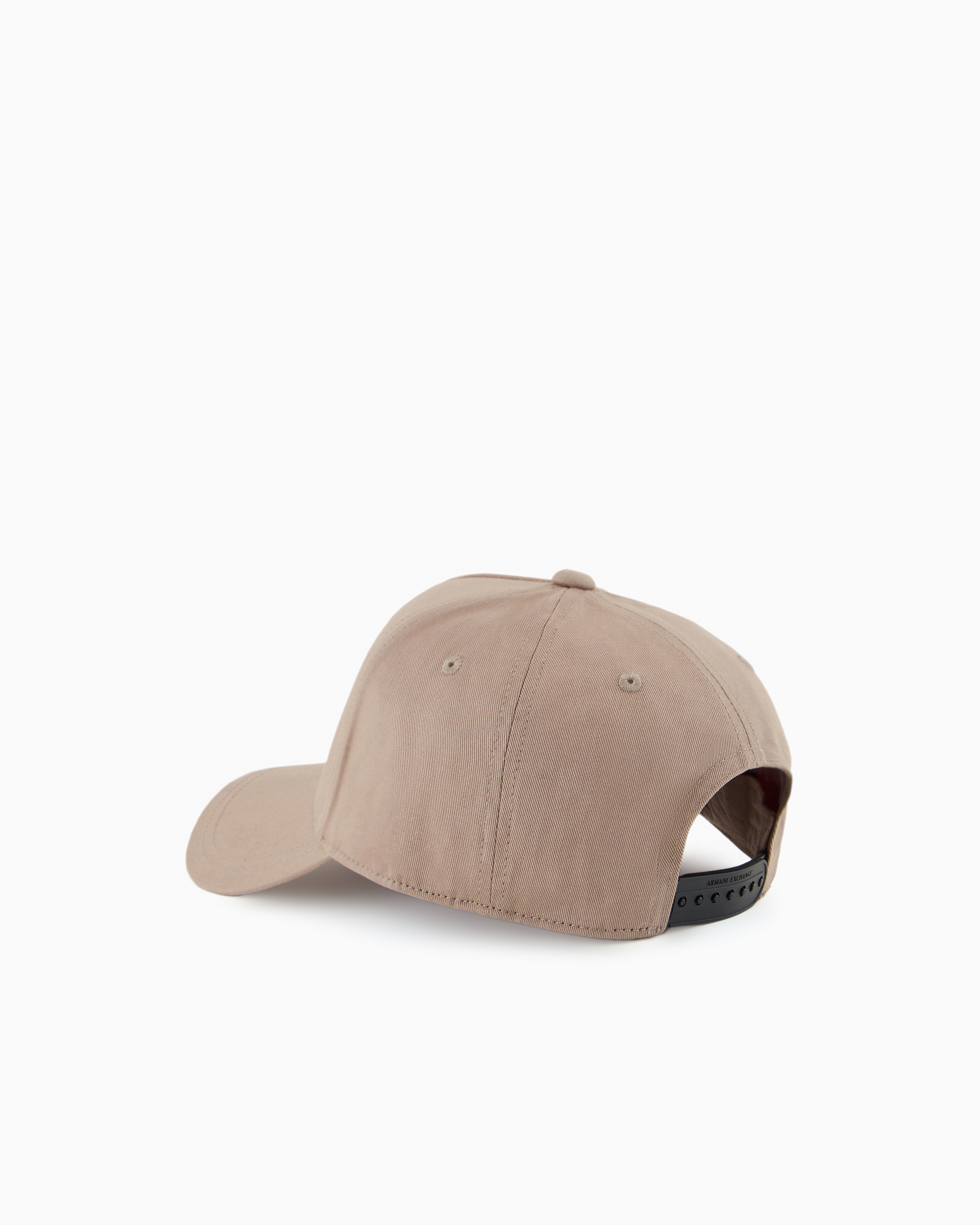 Armani Exchange Visor Cap With Logo In Beige