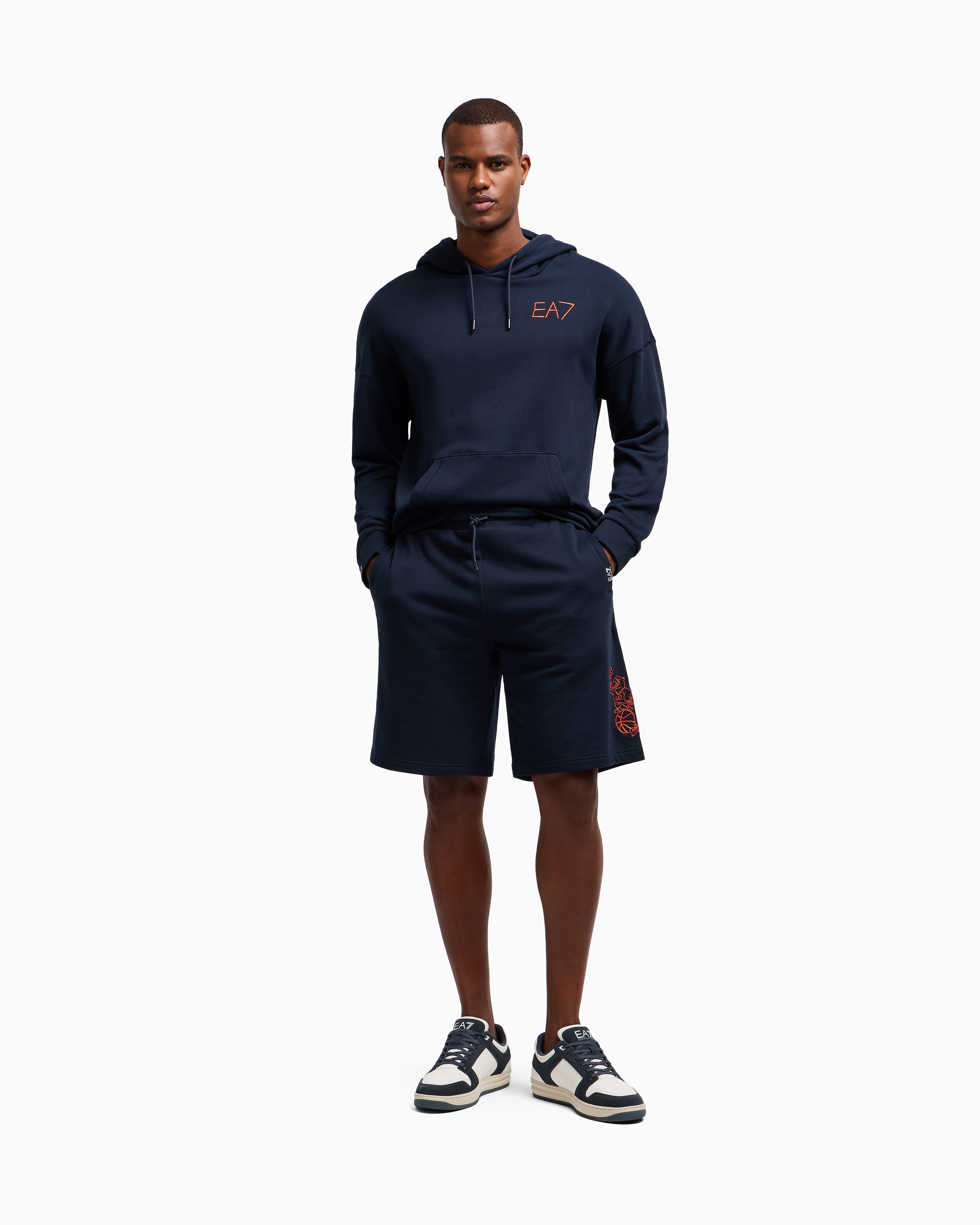 EA7 GRAPHIC SERIES COTTON BERMUDA SHORTS