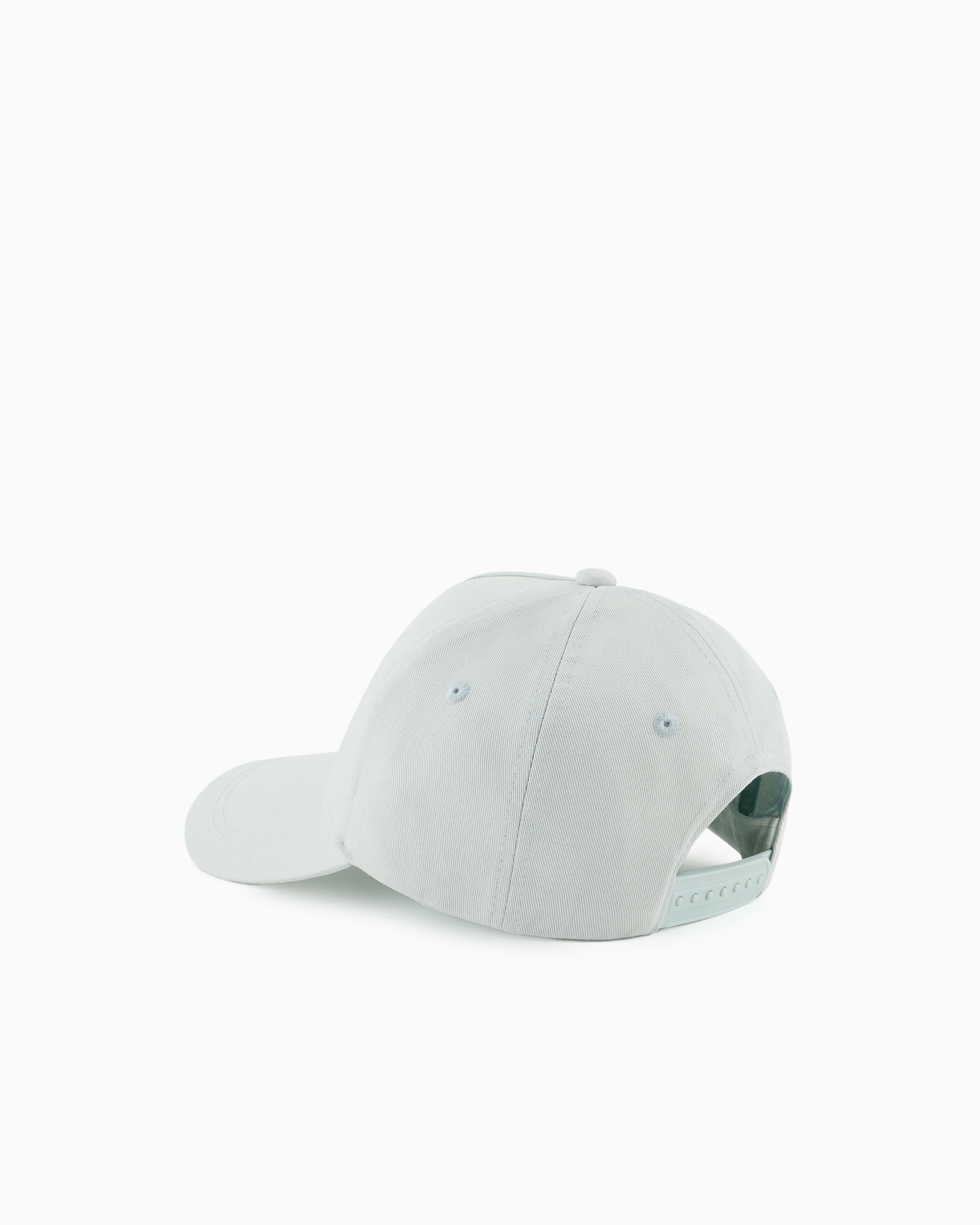 Armani Exchange Cotton Visor Hat In Light Blue