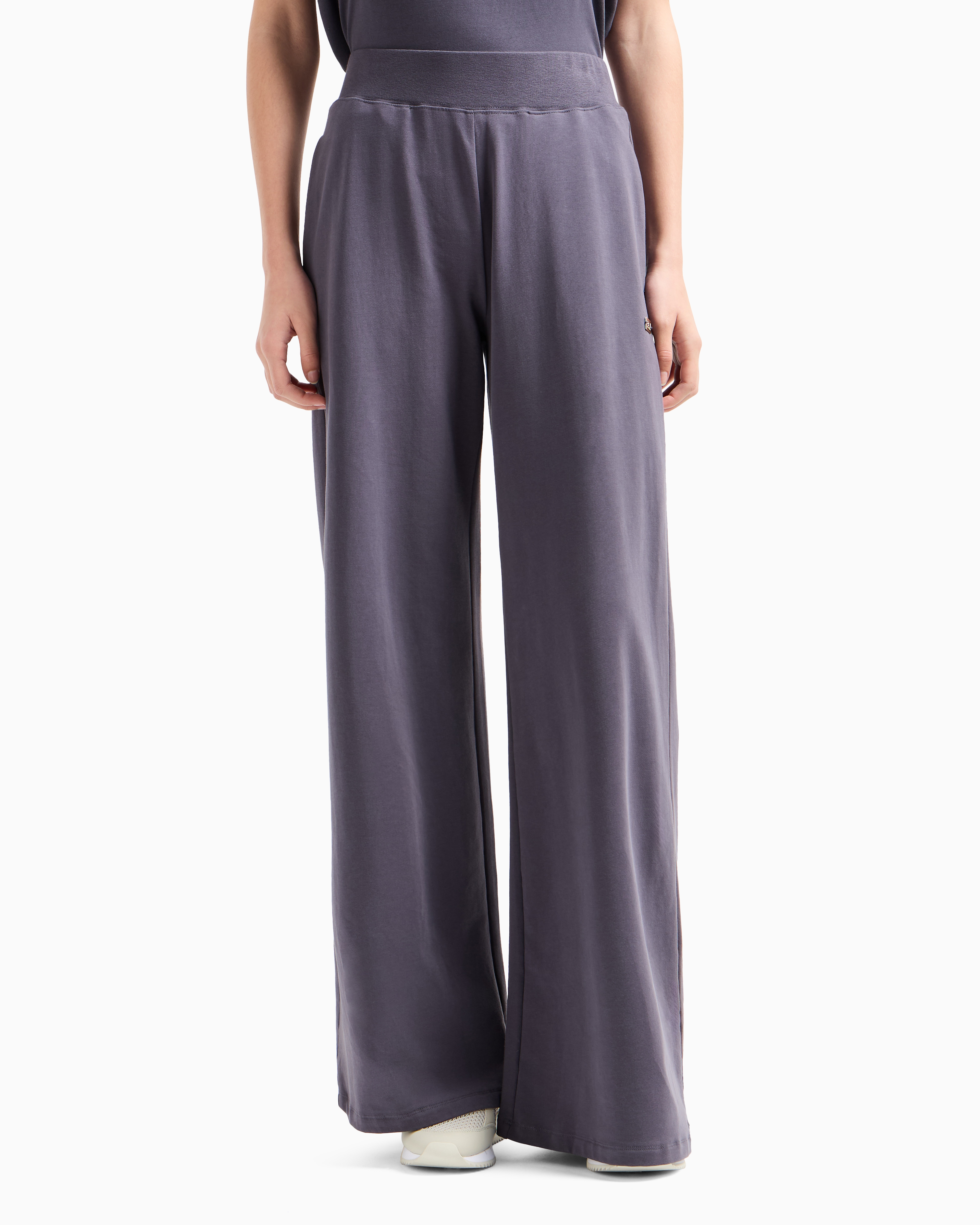 EMPORIO ARMANI EA7 ワイドレッグパンツ ストレッチコットン Core Lady ワイドレッグパンツ ストレッチコットン | EA7