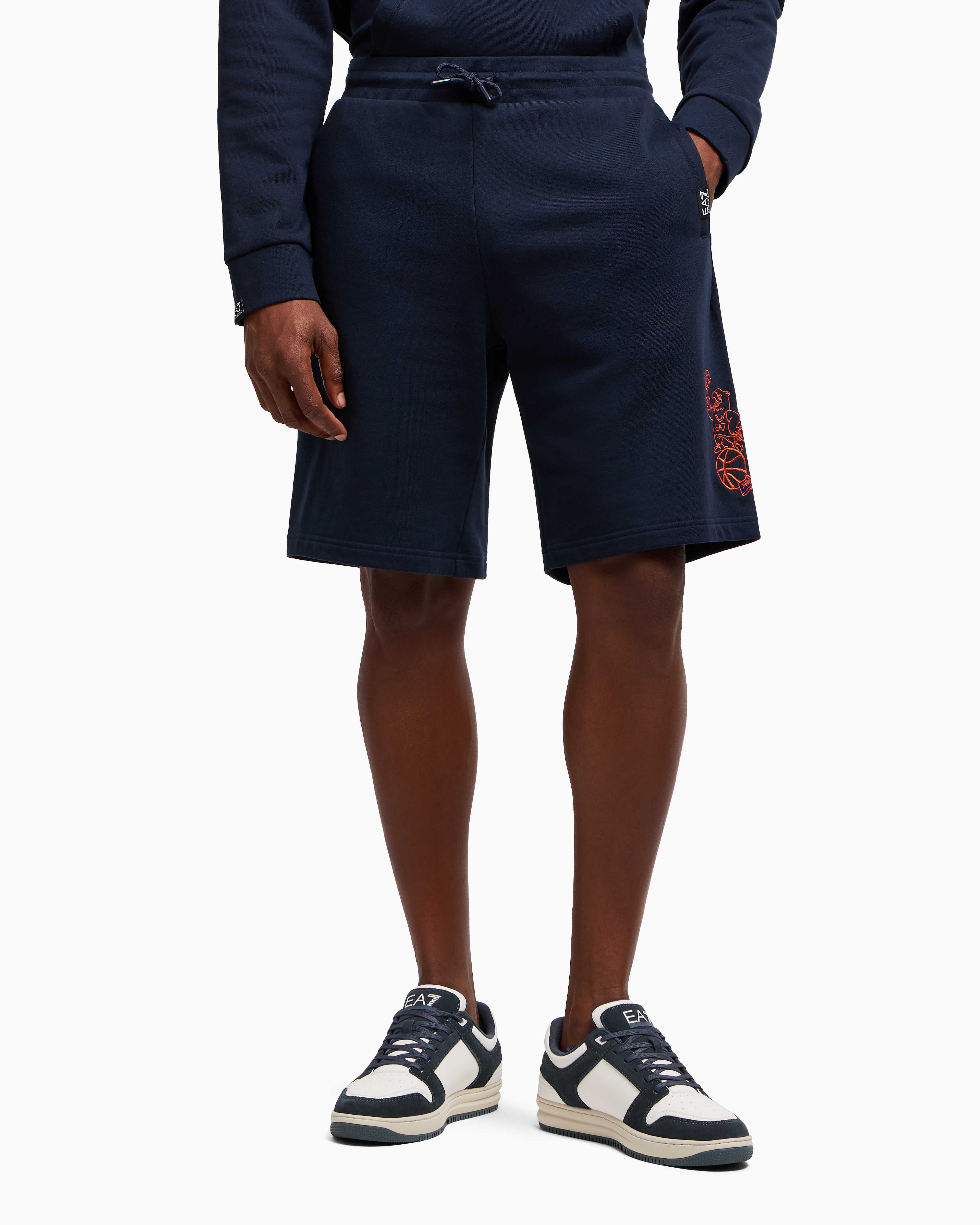 EA7 GRAPHIC SERIES COTTON BERMUDA SHORTS