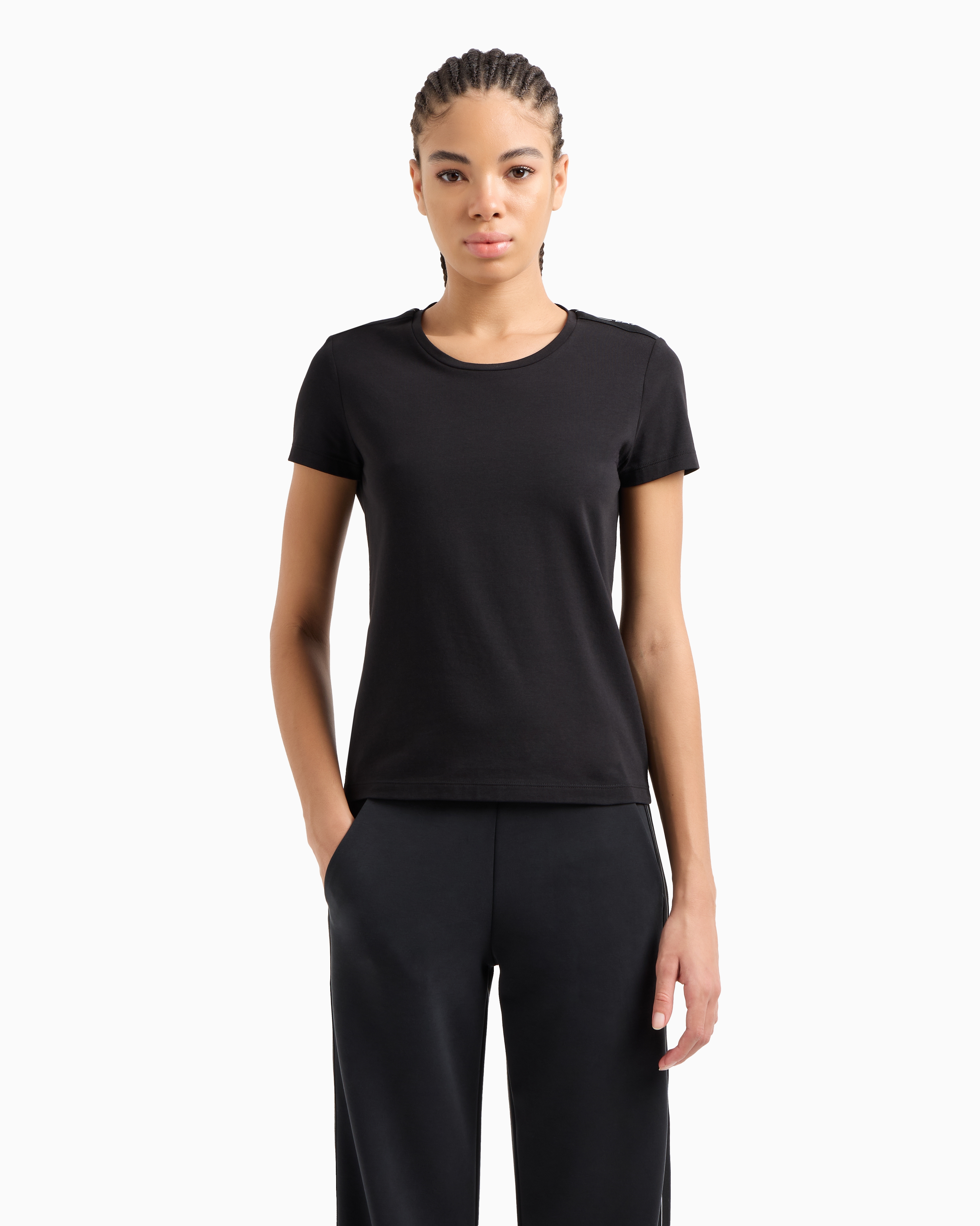 Logo Series stretch cotton-jersey T-shirt | EA7