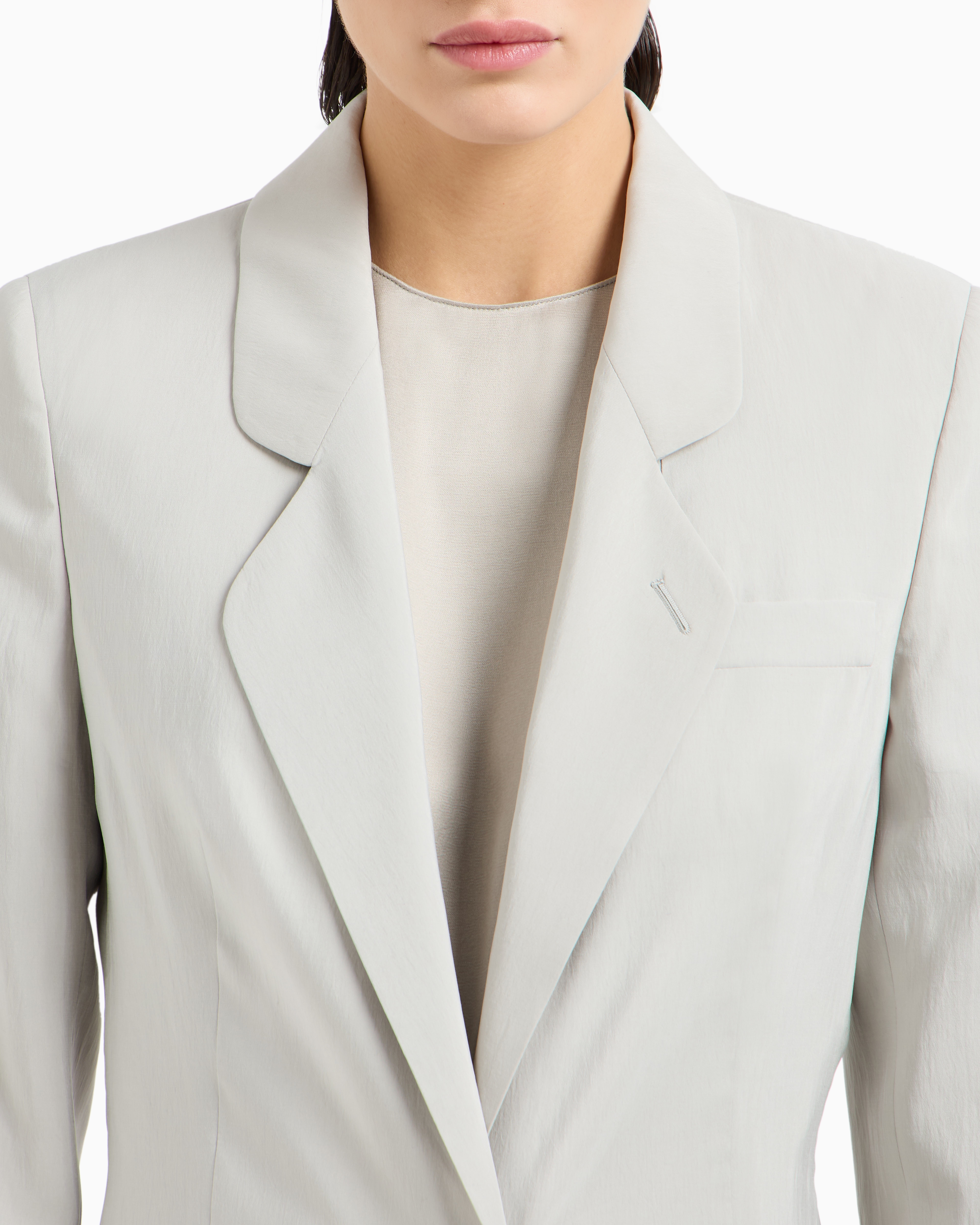 Giorgio Armani Washed Silk Single-breasted Jacket