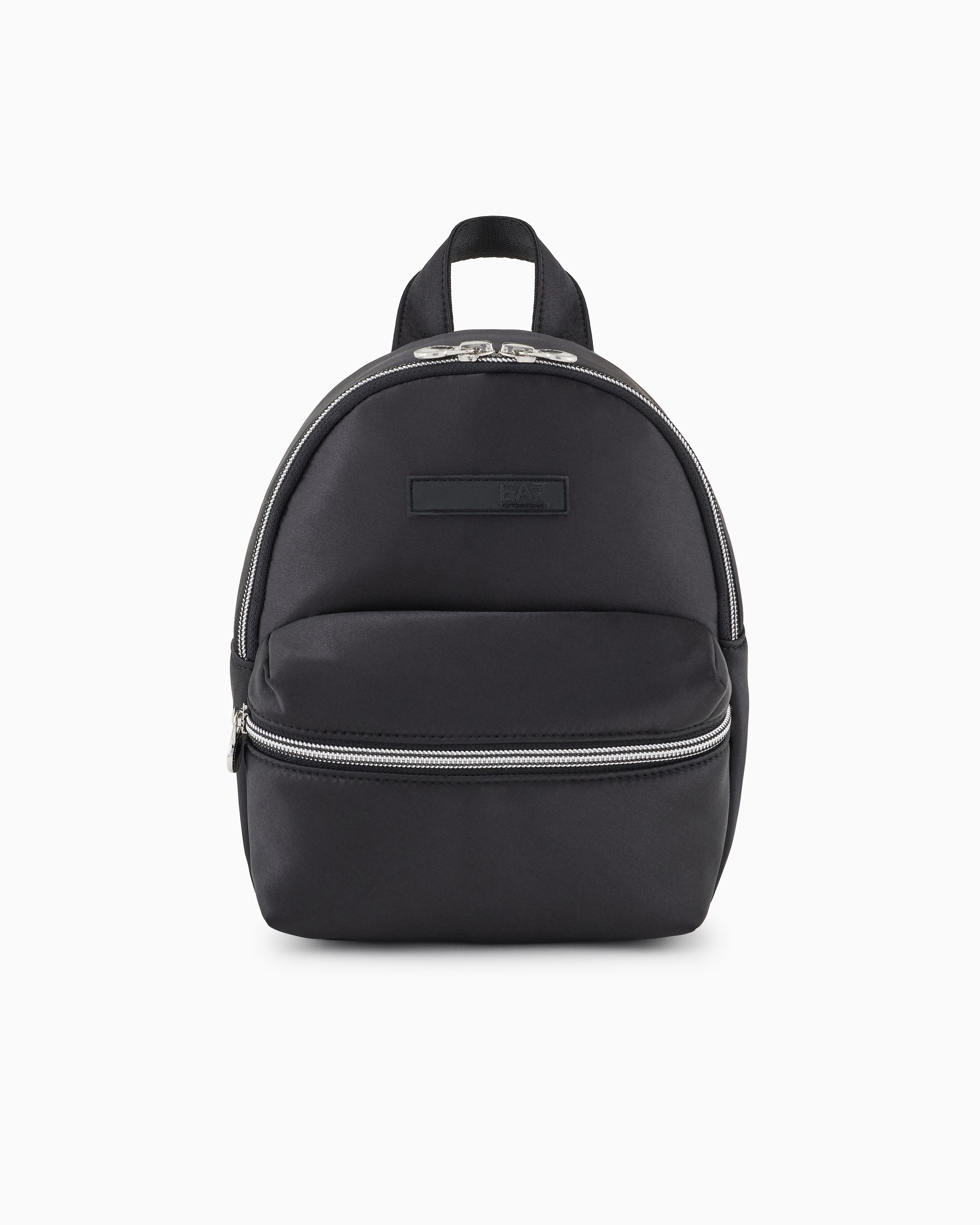 Ea7 Technical Fabric Mini Backpack In Black