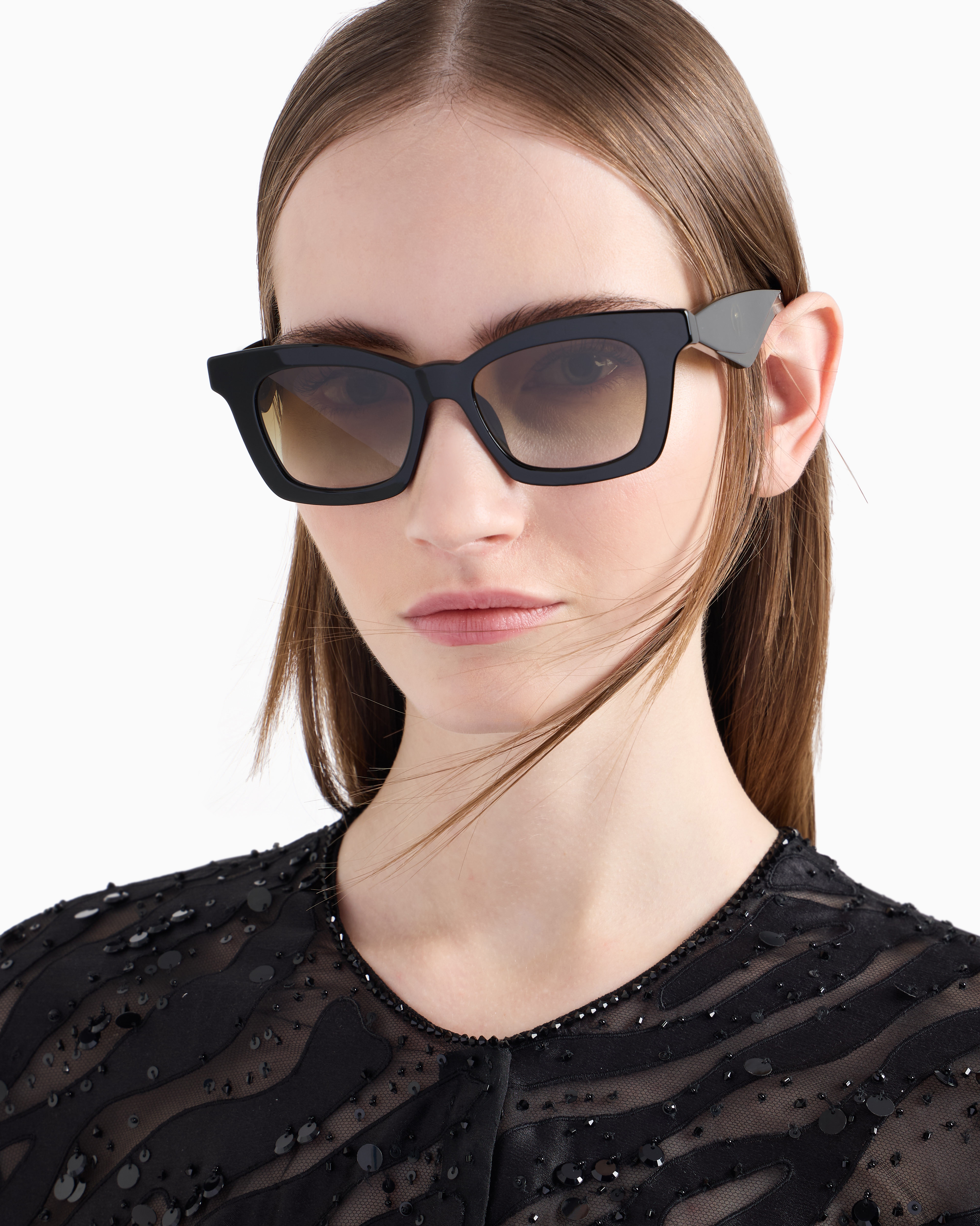 Giorgio Armani Women's Cat-eye Sunglasses In Black