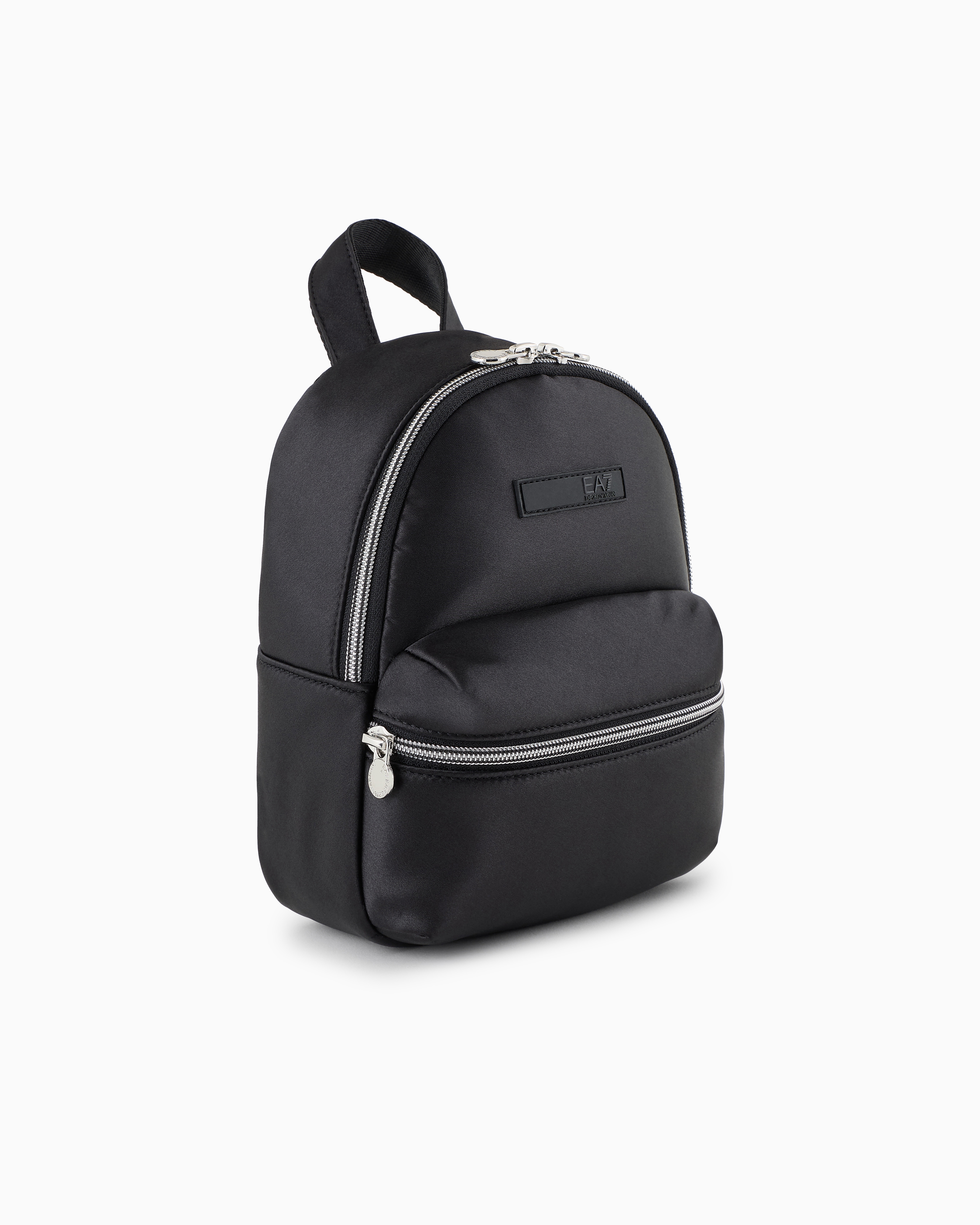 Ea7 Technical Fabric Mini Backpack In Black