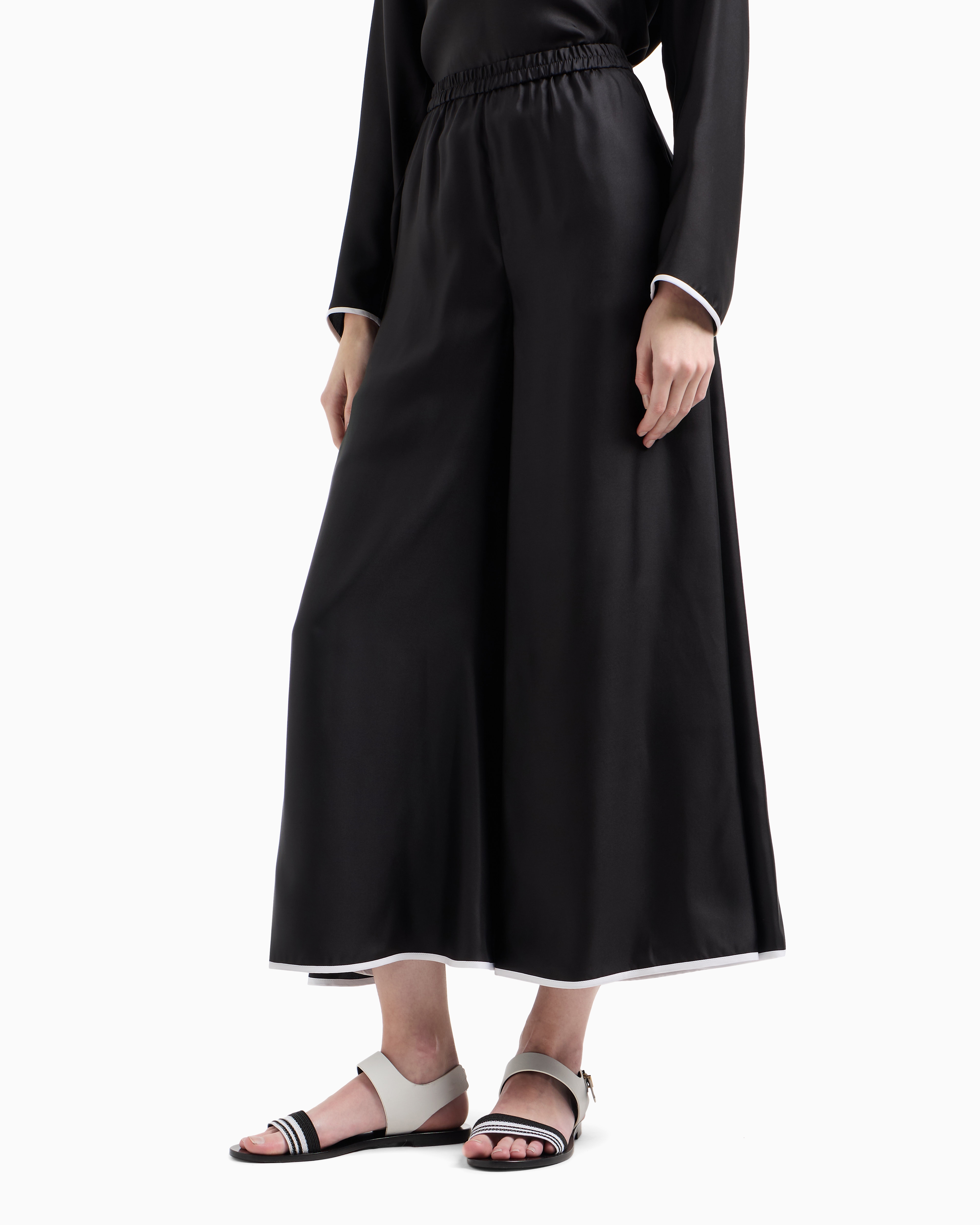 Giorgio Armani Wide-leg Silk Trousers
