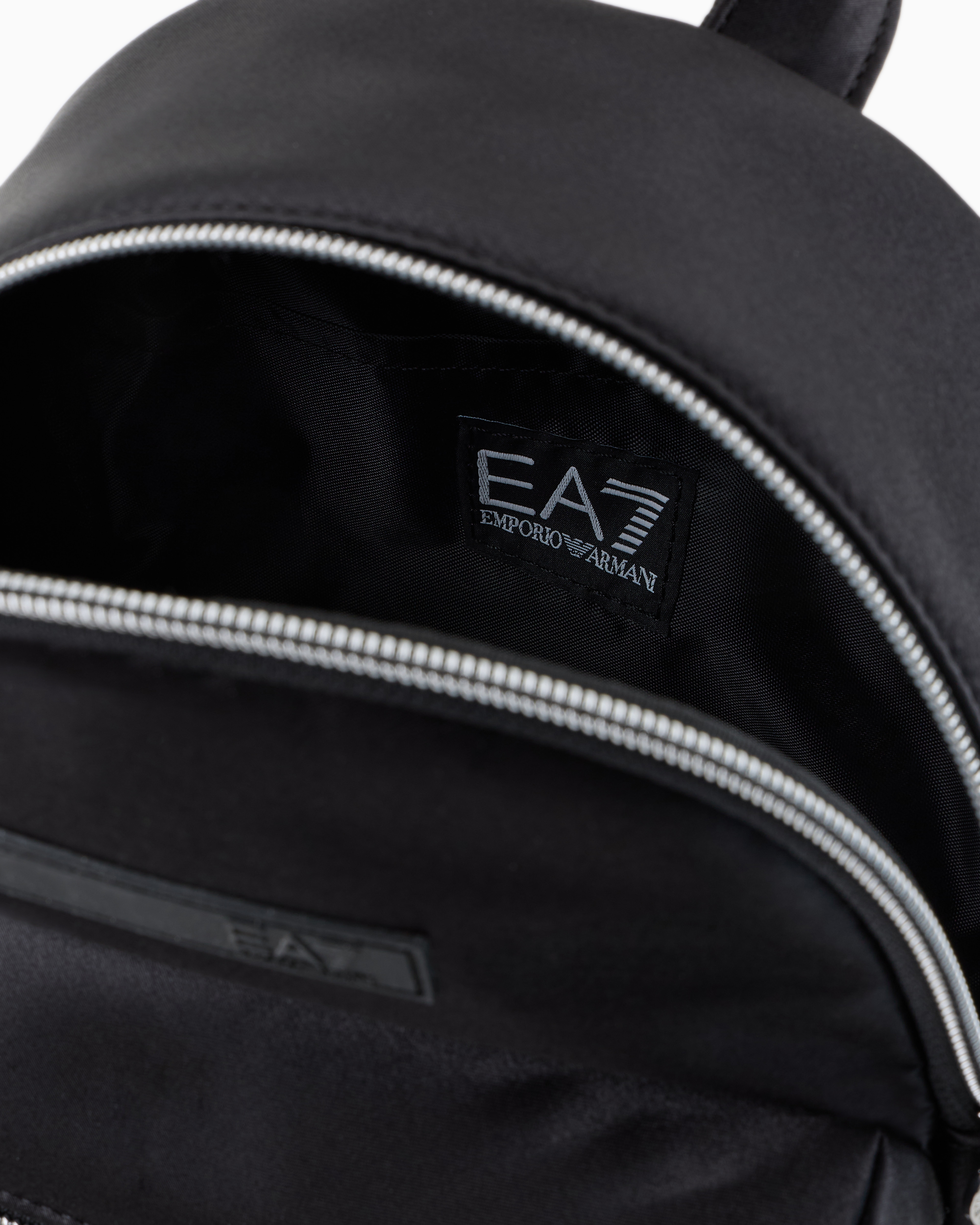 Ea7 Technical Fabric Mini Backpack In Black