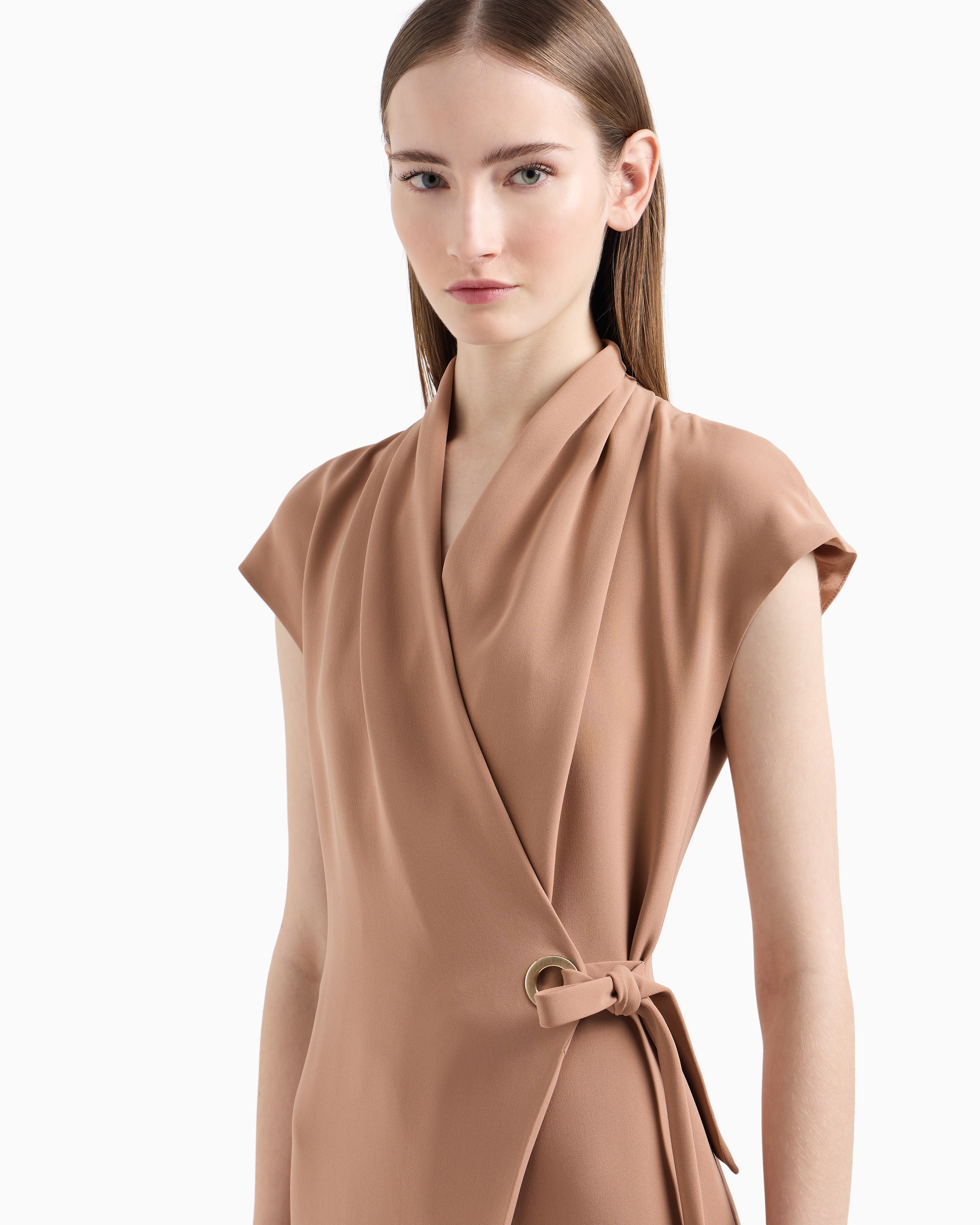 Giorgio Armani Silk Cady Midi Dress