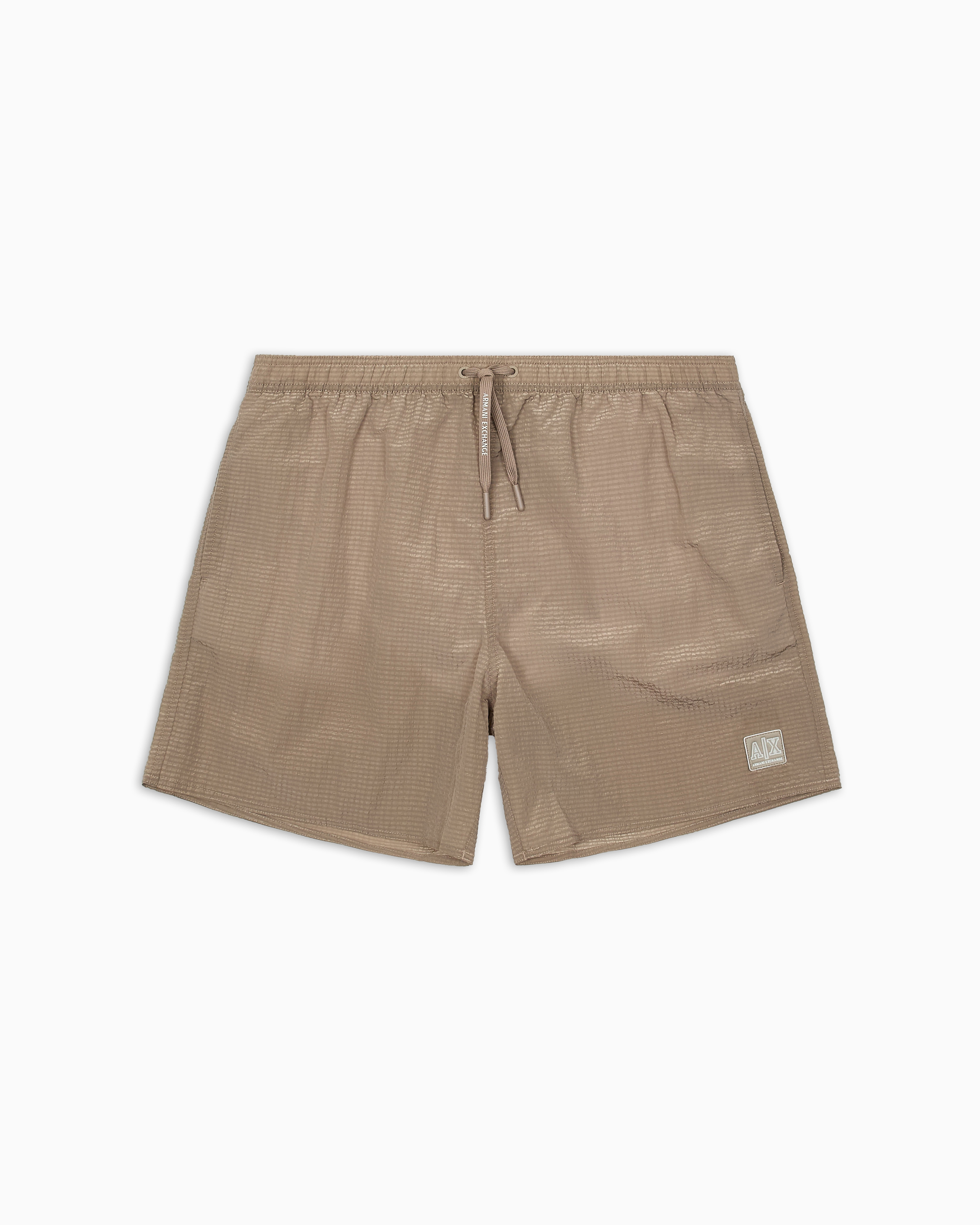 Armani Exchange Beachwear Boxers In Beige