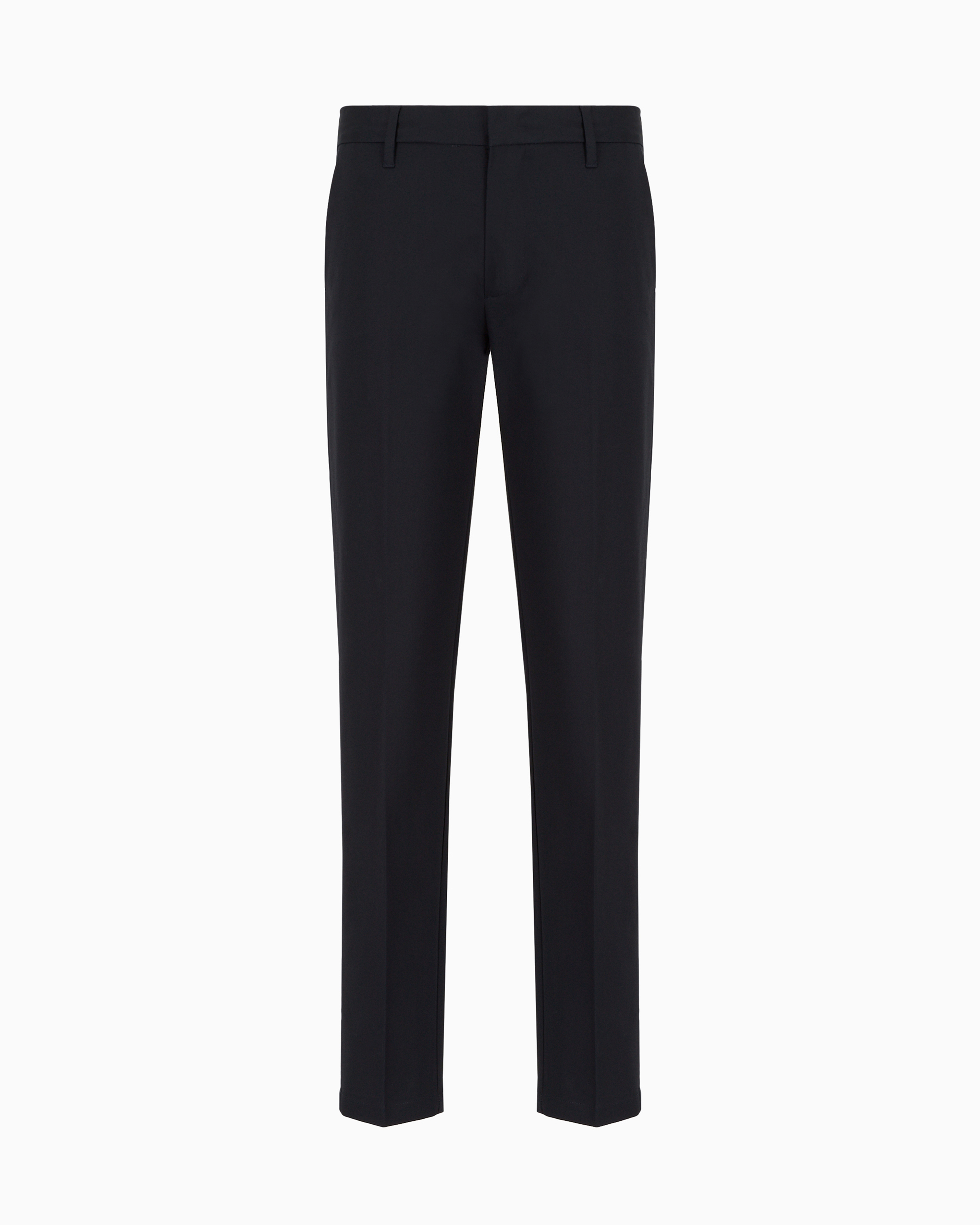 Emporio Armani Men's Navy Blue Comfort-Gabardine Chinos Size 56