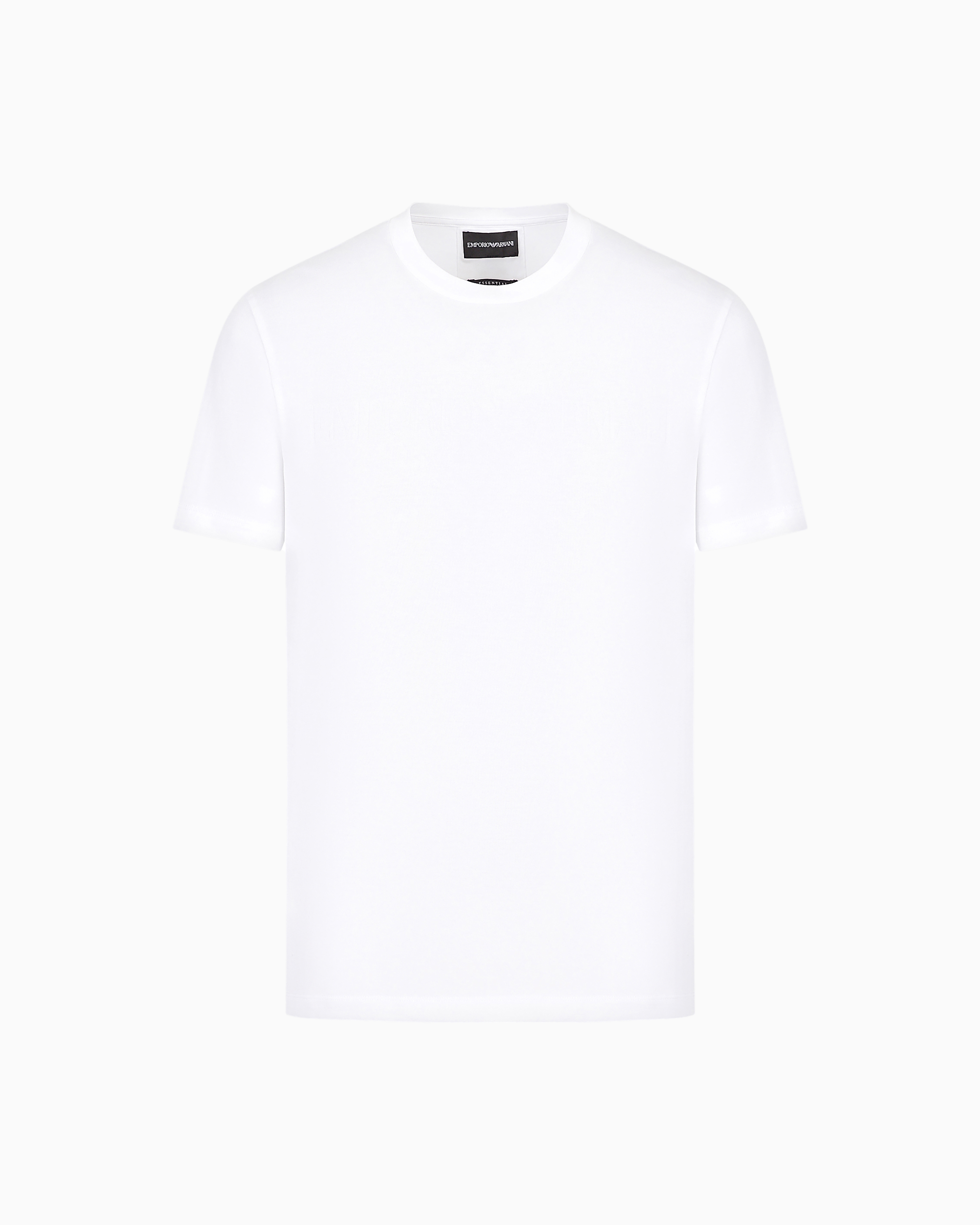 Emporio Armani Men's White Jersey T-Shirt With Jacquard Logo 3XL