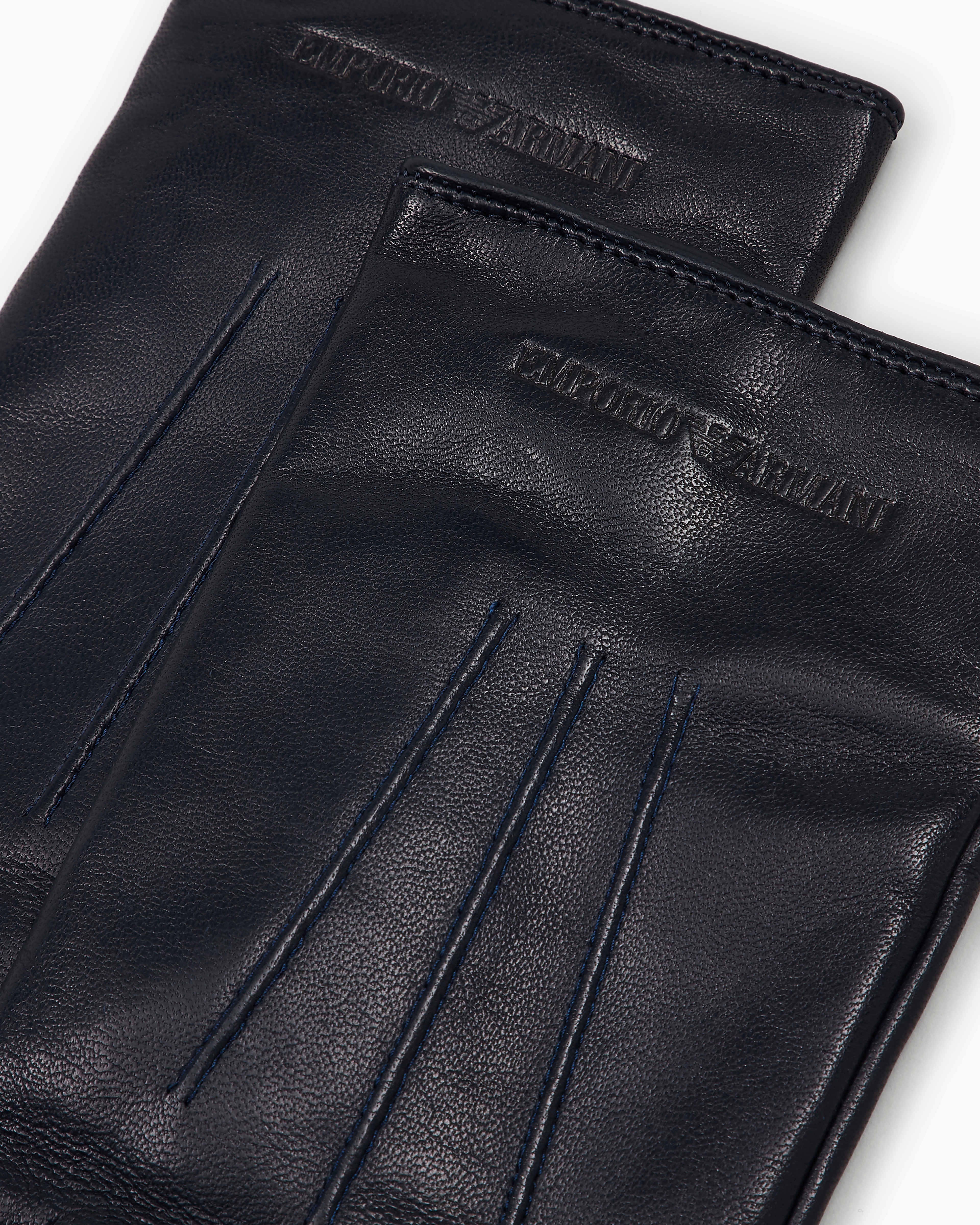 Lambskin nappa leather gloves with baguette detail | Emporio