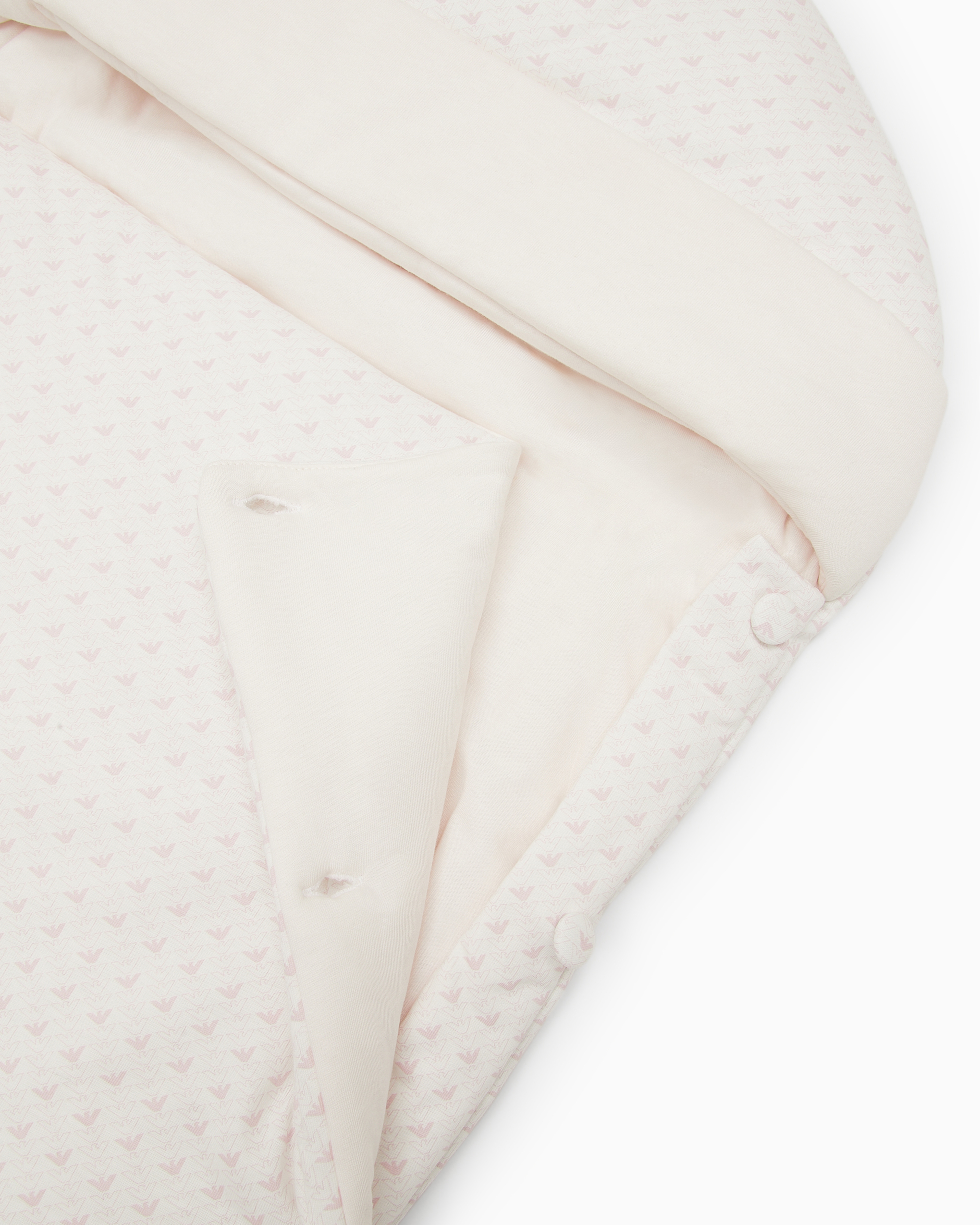 Emporio Armani - Jersey sleeping bag with op-art eagles, Unisex Junior, Pink, Size: TU