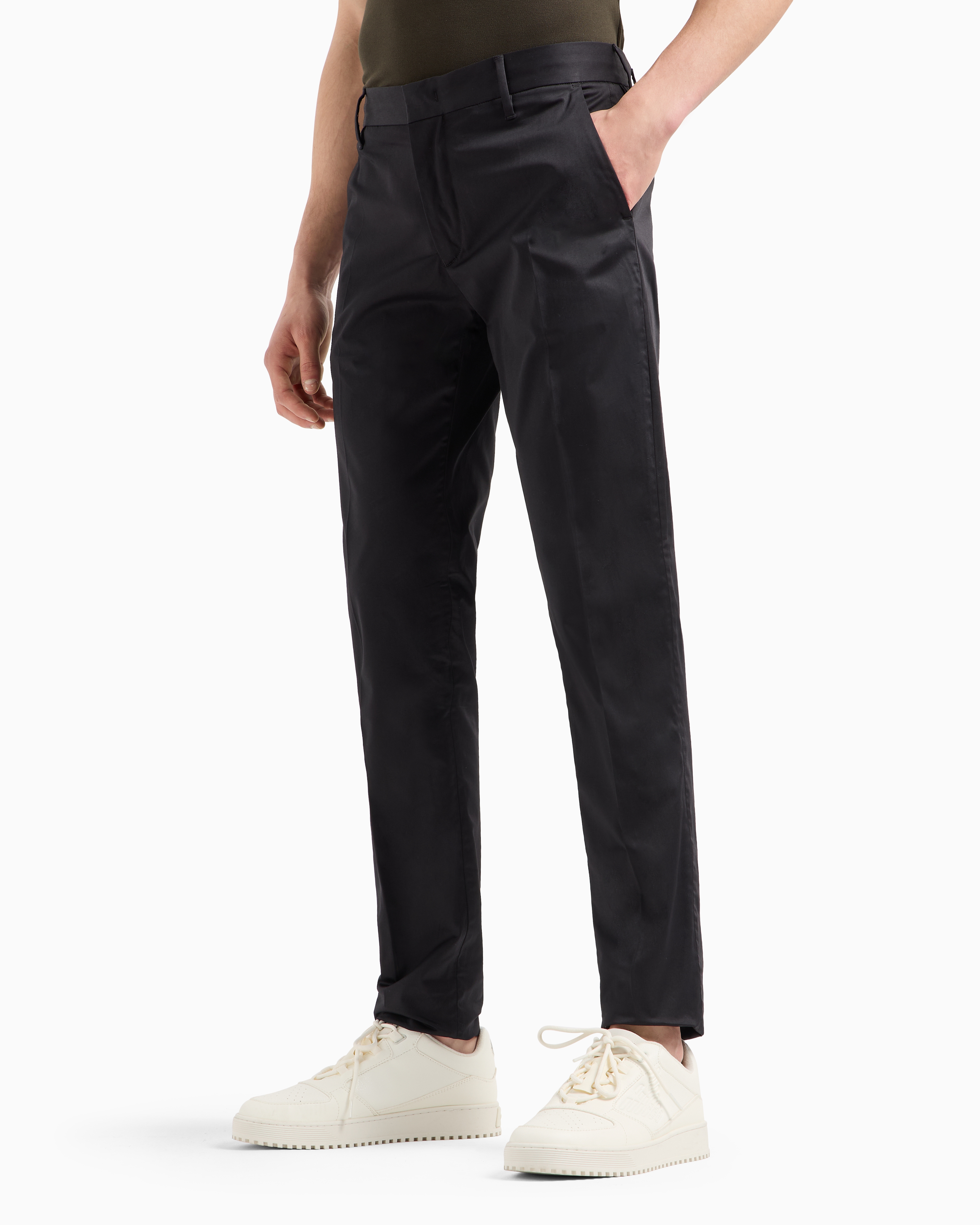 EMPORIOARMANI アルマーニ ブラック コットンスラックス italy 8N1P15_1NJ7Z_0999_E_SS2025.jpg