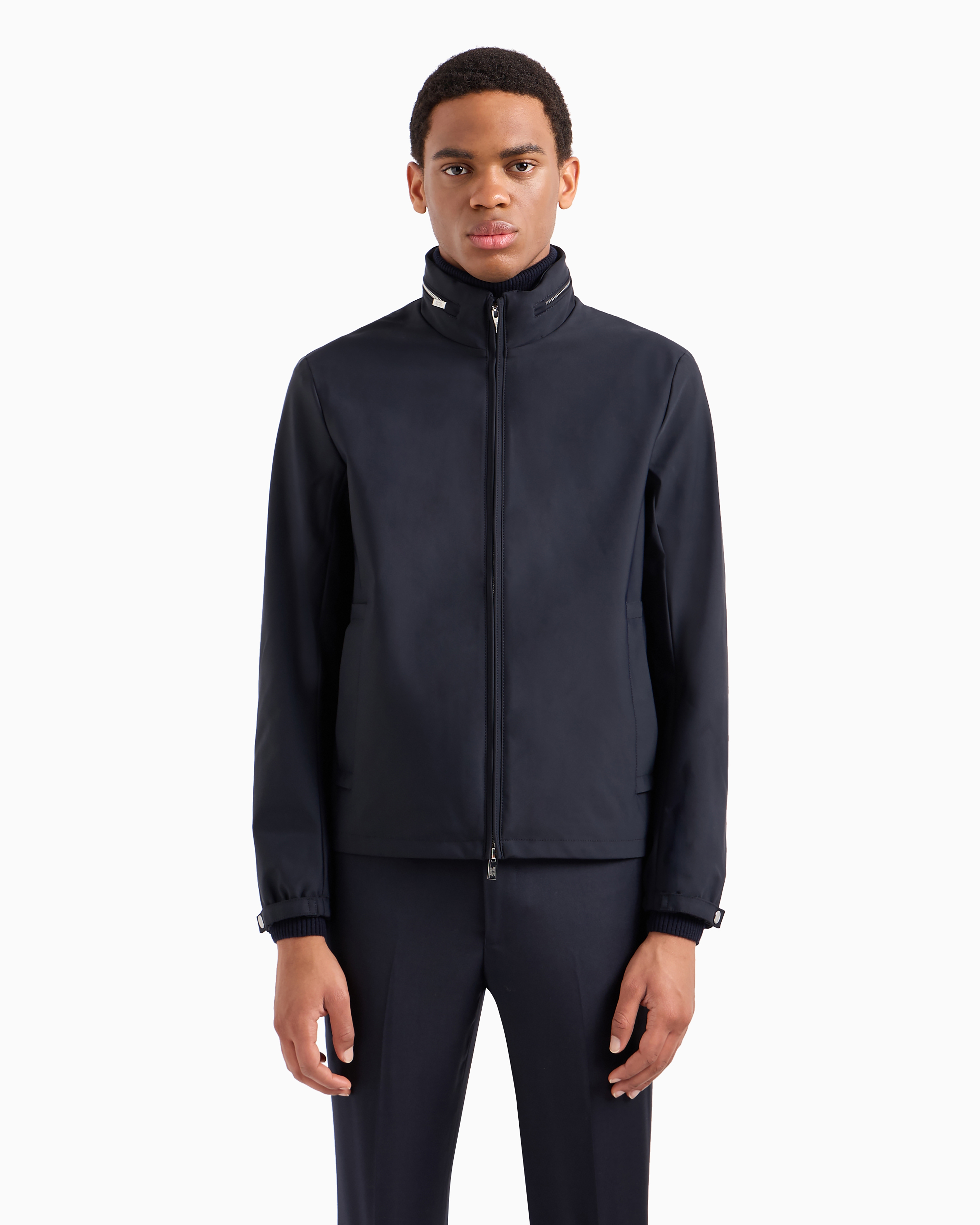 EMPORIO ARMANI - Leather Blouson Jacket Emporio Armani