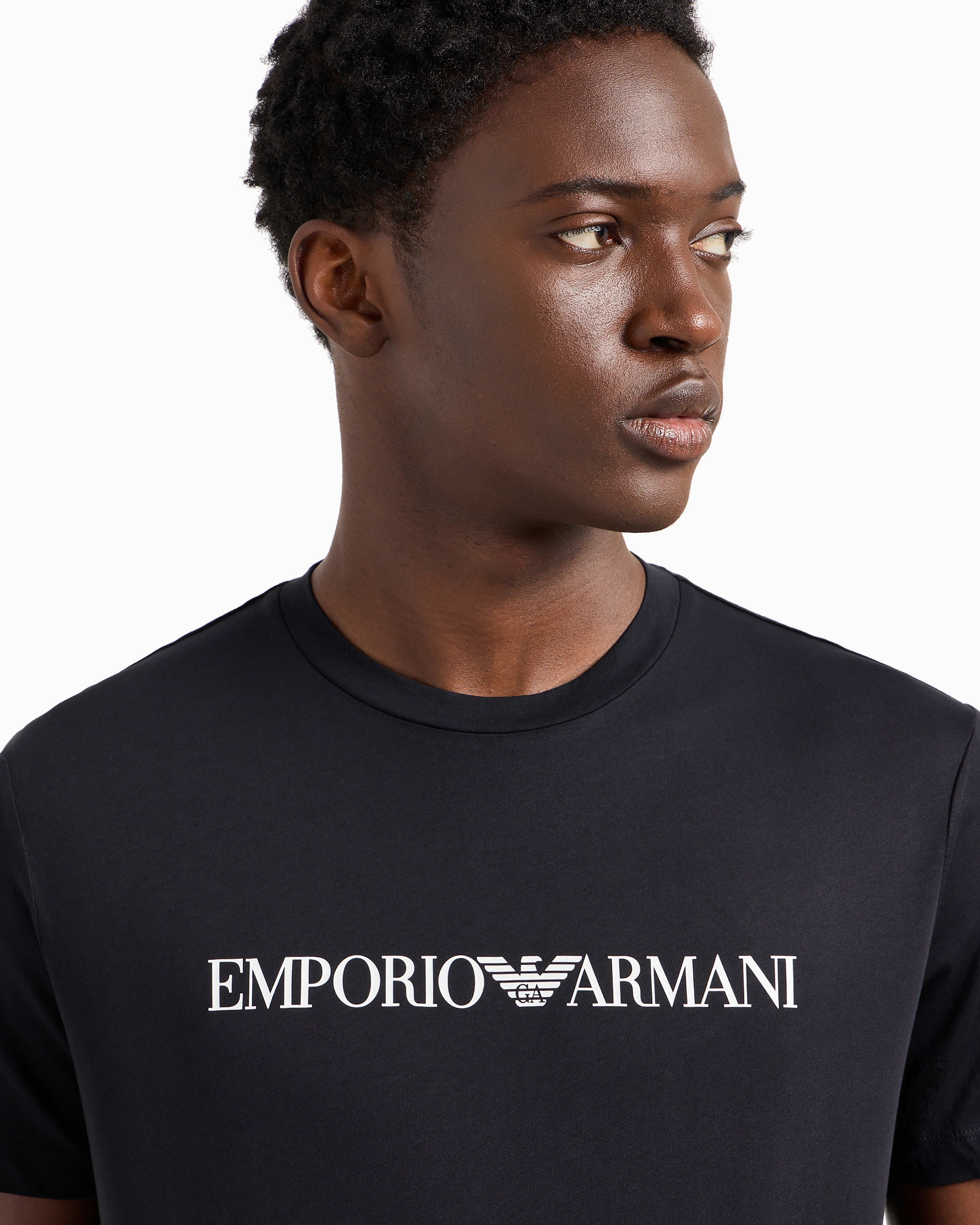 Tシャツ ピマジャージー ロゴプリント | Emporio Armani