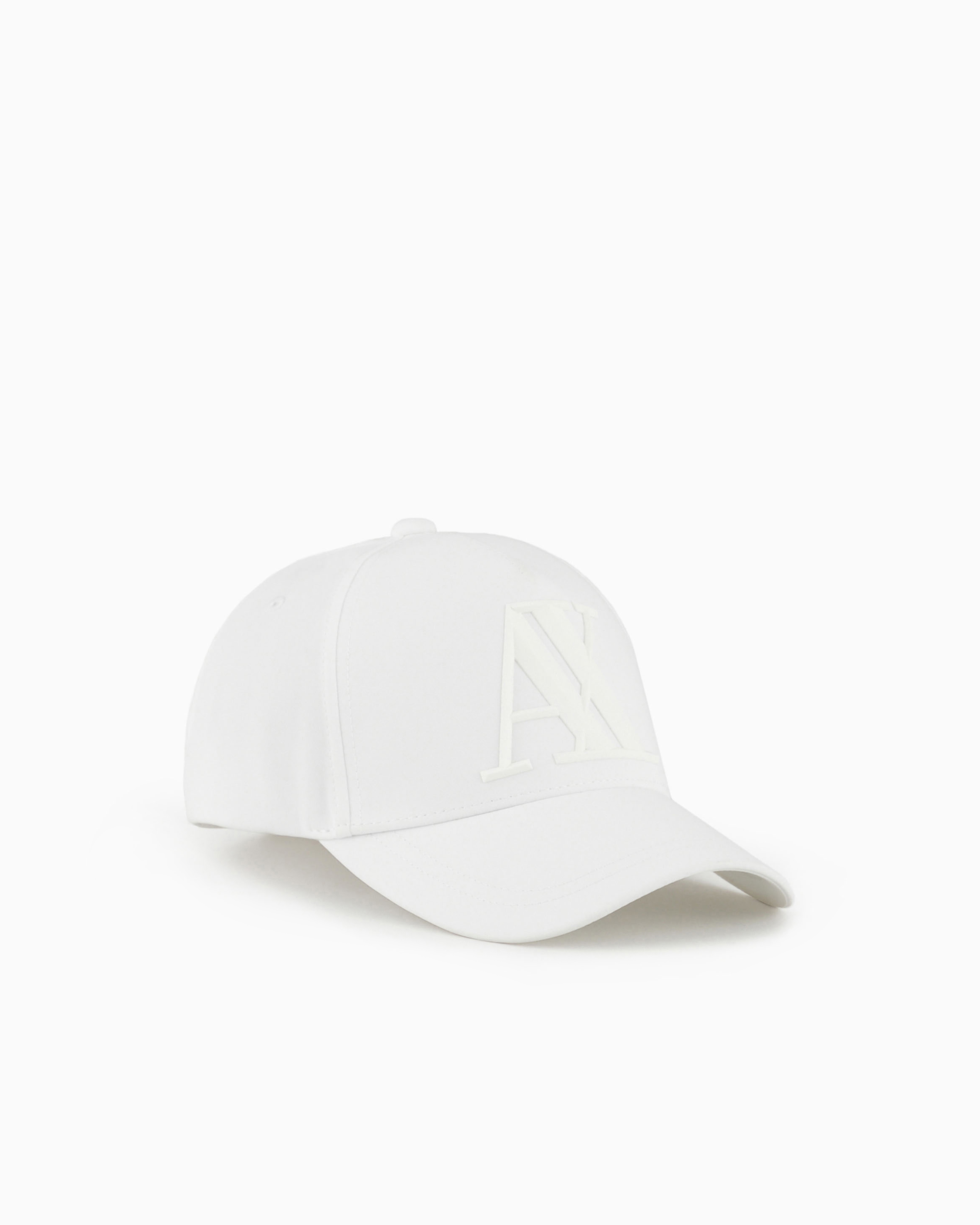 Armani Exchange White Visor Cap With Logo Tu