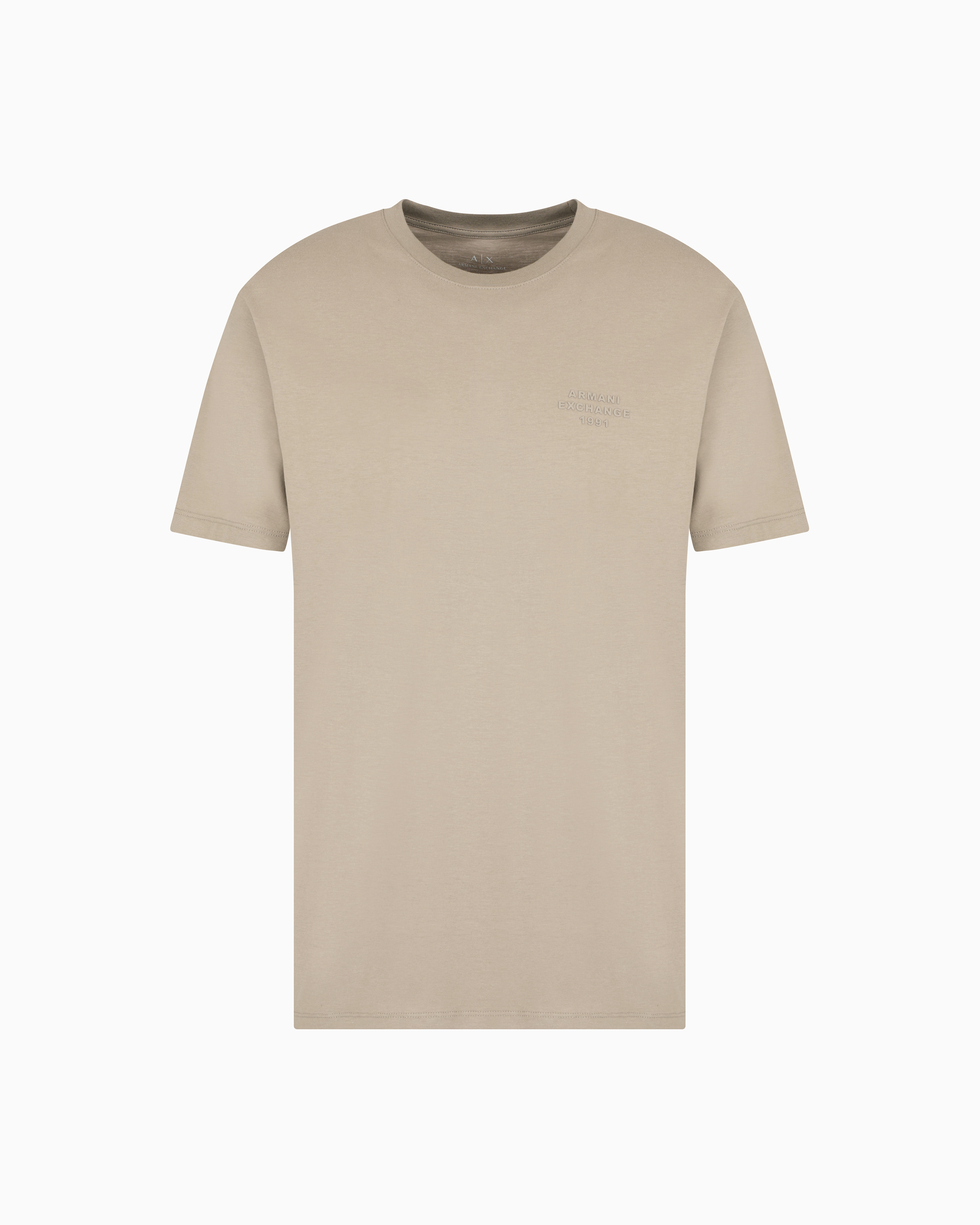 Armani Exchange Regular Fit Basic T-shirt In Beige