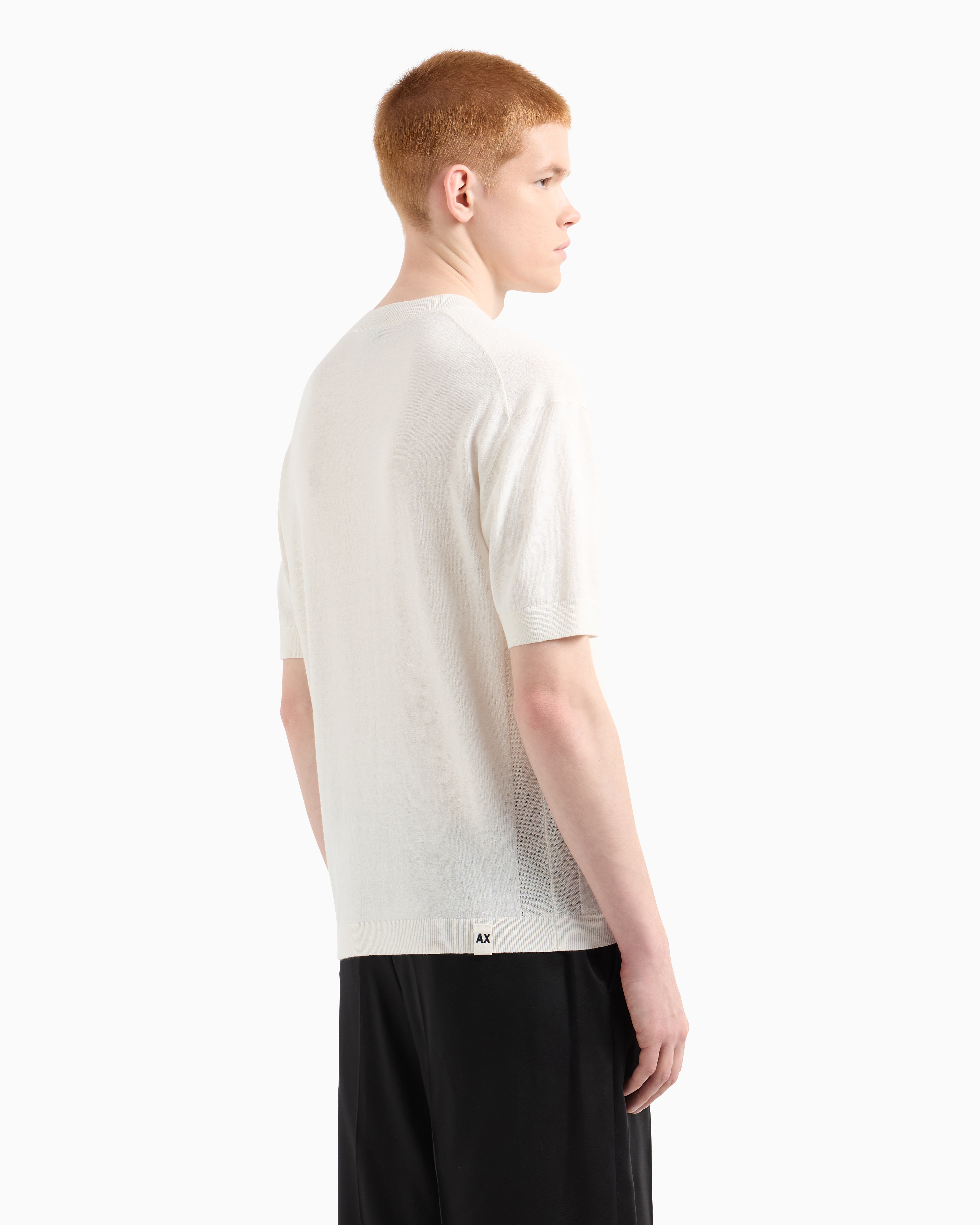 トップス ARMANI rayon cotton cutsew l/s tee y2k undefined