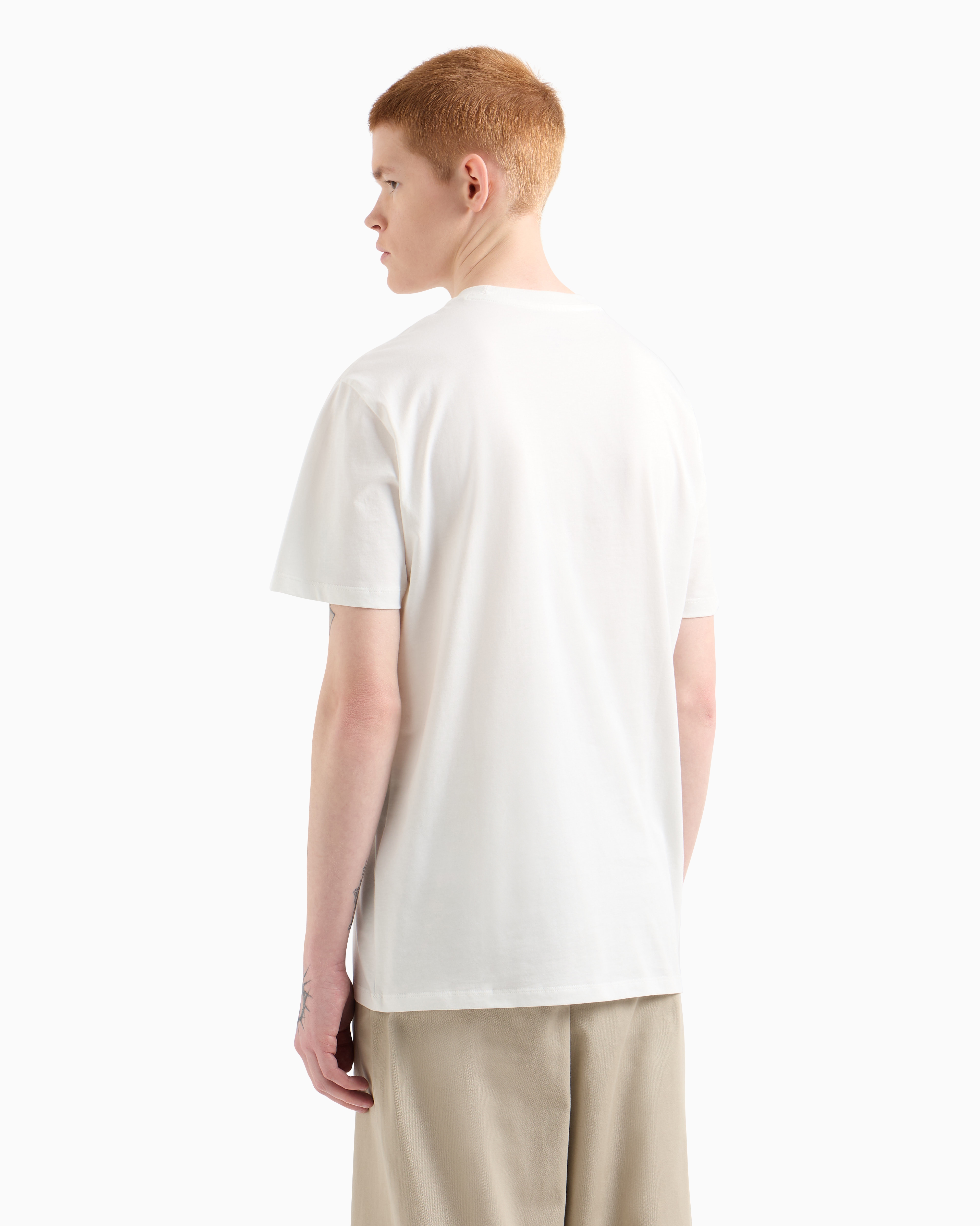 Armani Exchange - Regular fit basic t-shirt, Man, White, Size: