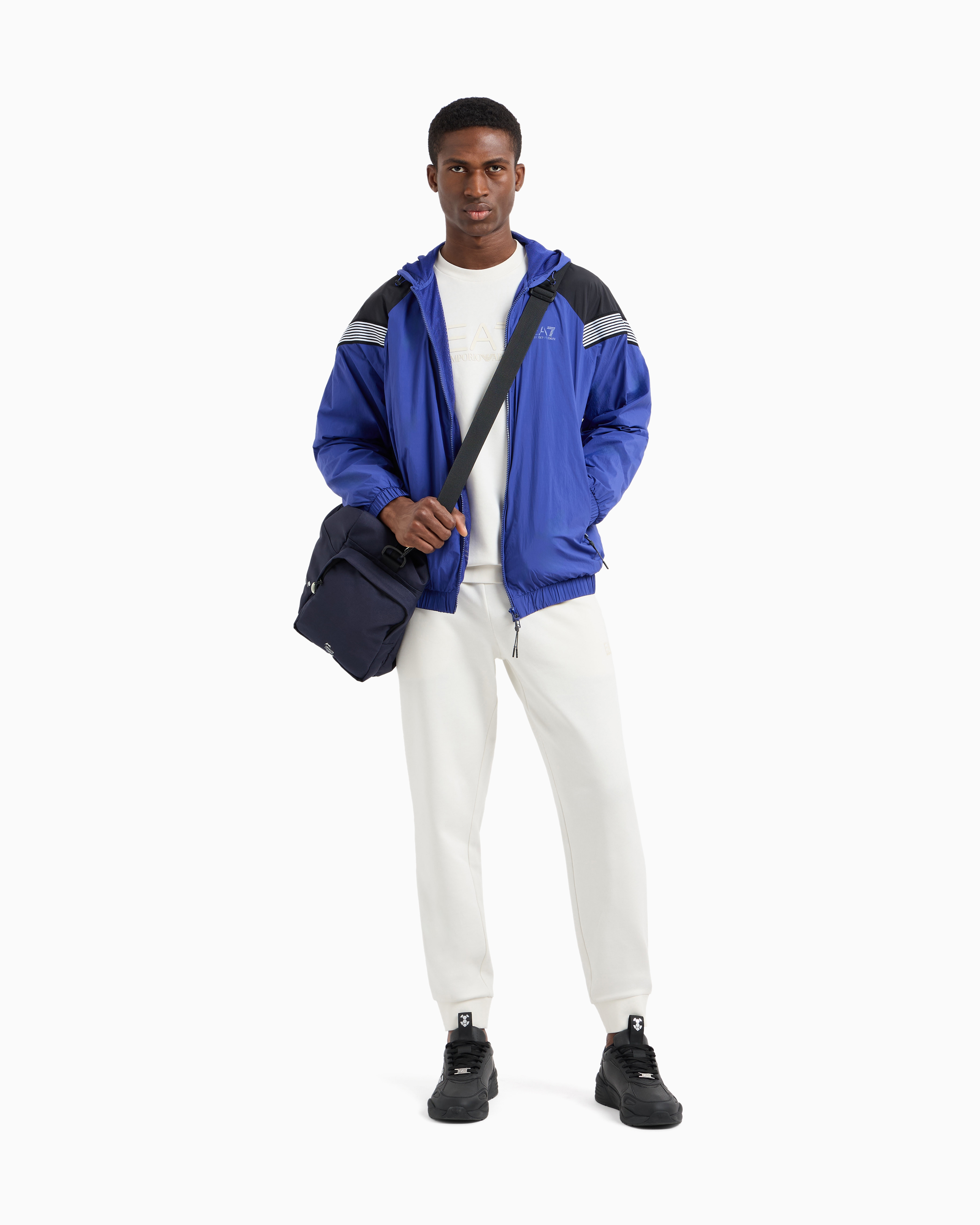 EA7 7 LINES COTTON CREW-NECK SWEATSHIRT