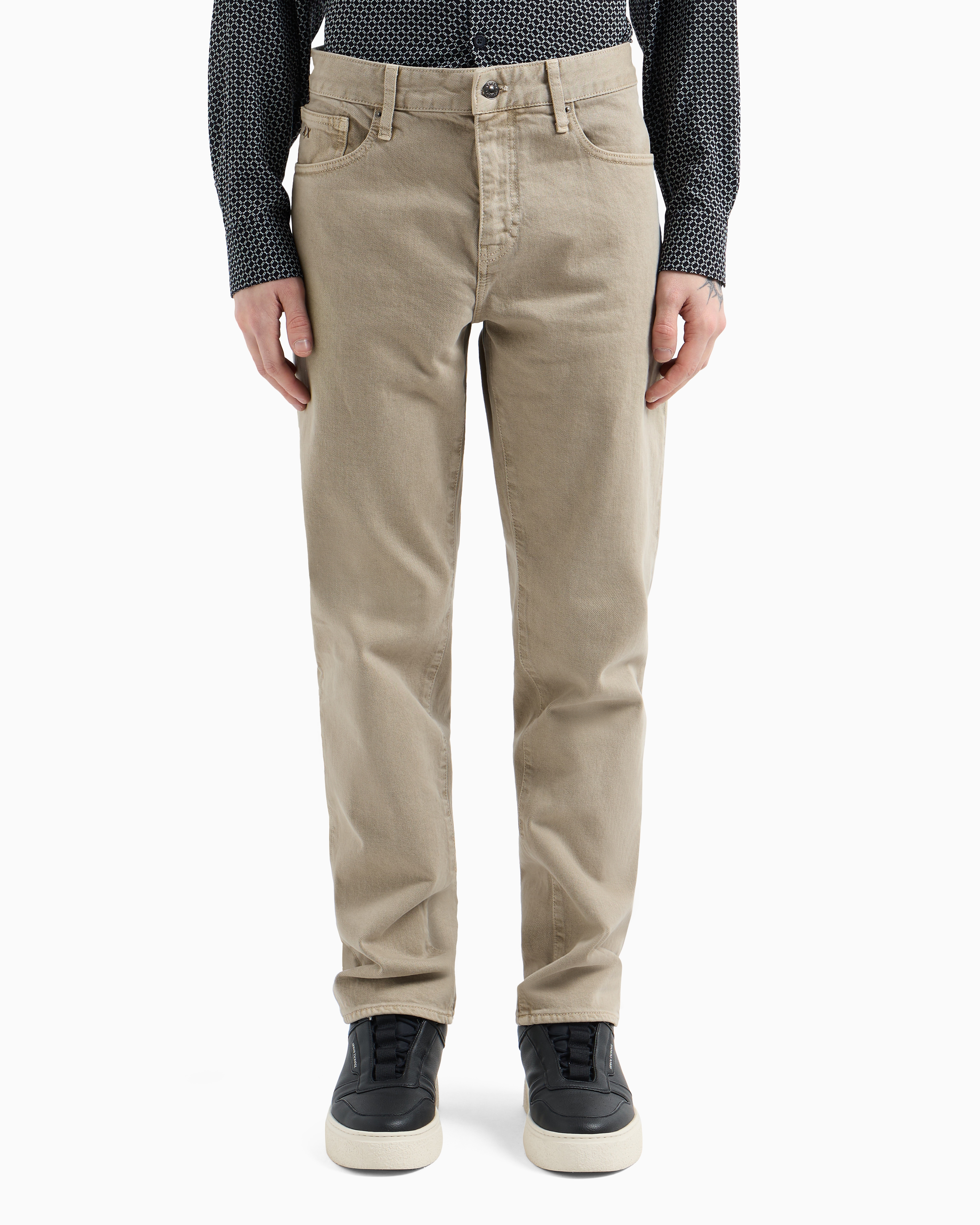 Armani Exchange -  J13 slim fit jeans cotton denim, Man, Beige, Size: