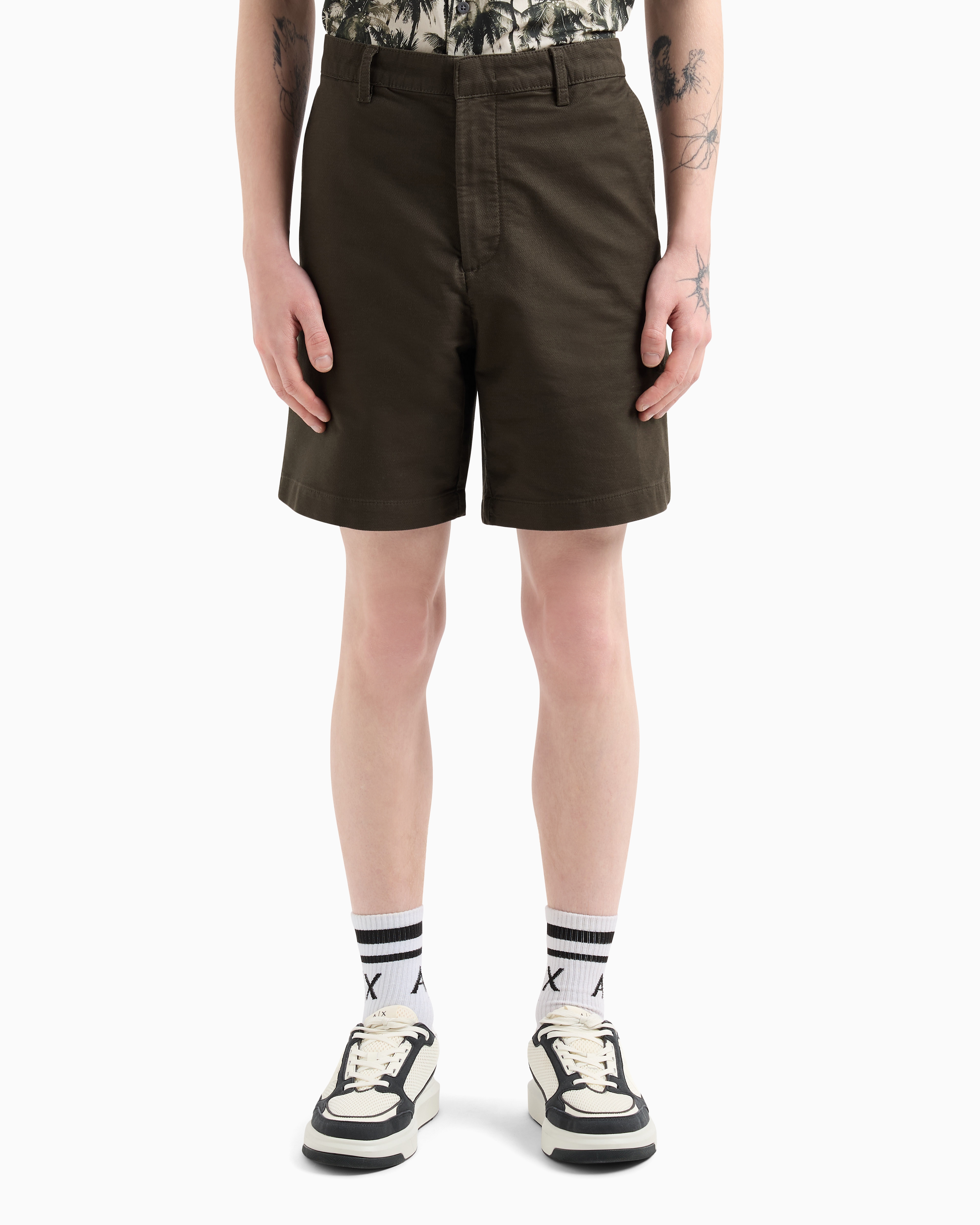 Armani Exchange Bermuda Shorts In Green