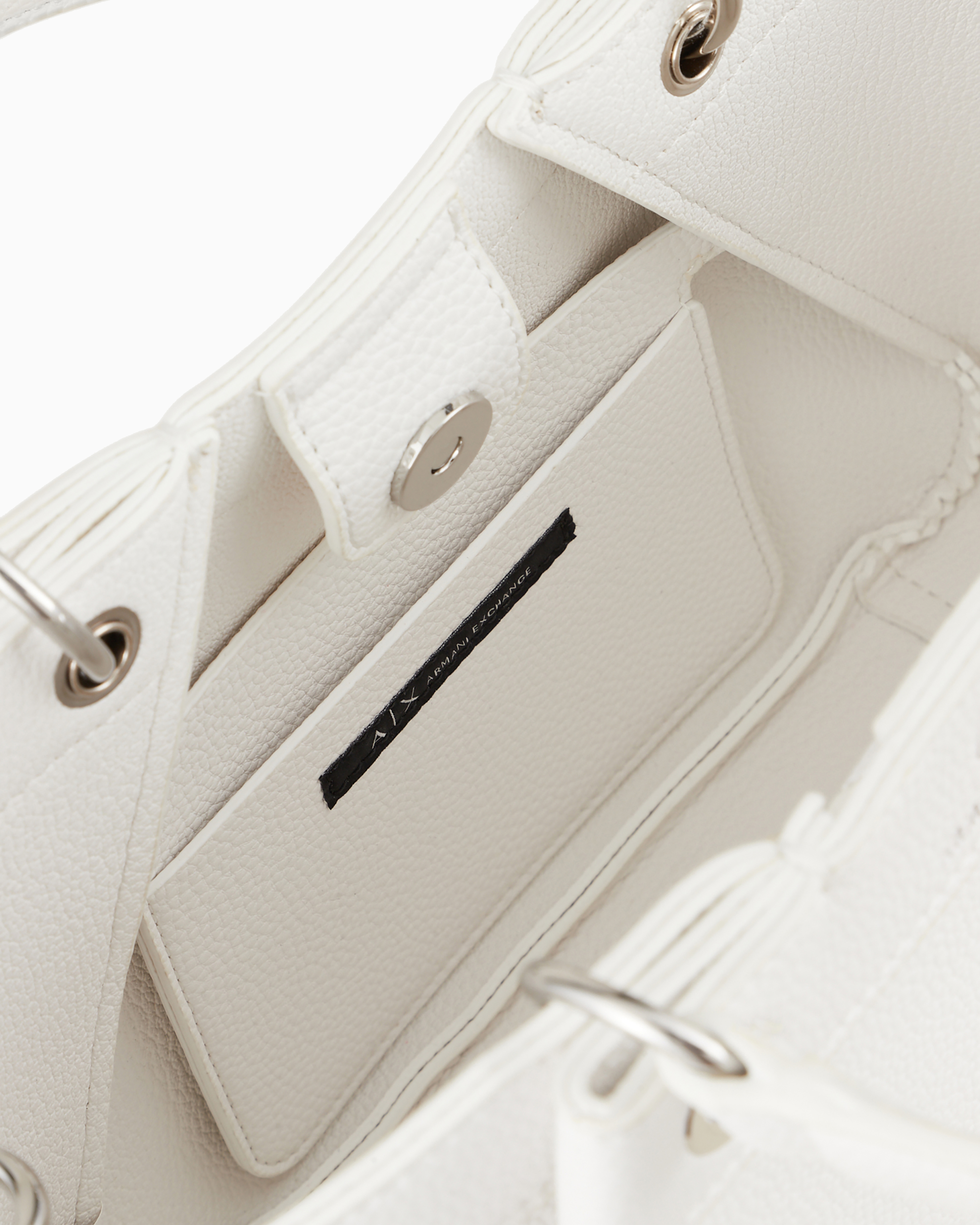 Armani Exchange - Small handbag with degradè shoulder strap, Woman, White, Size: TU
