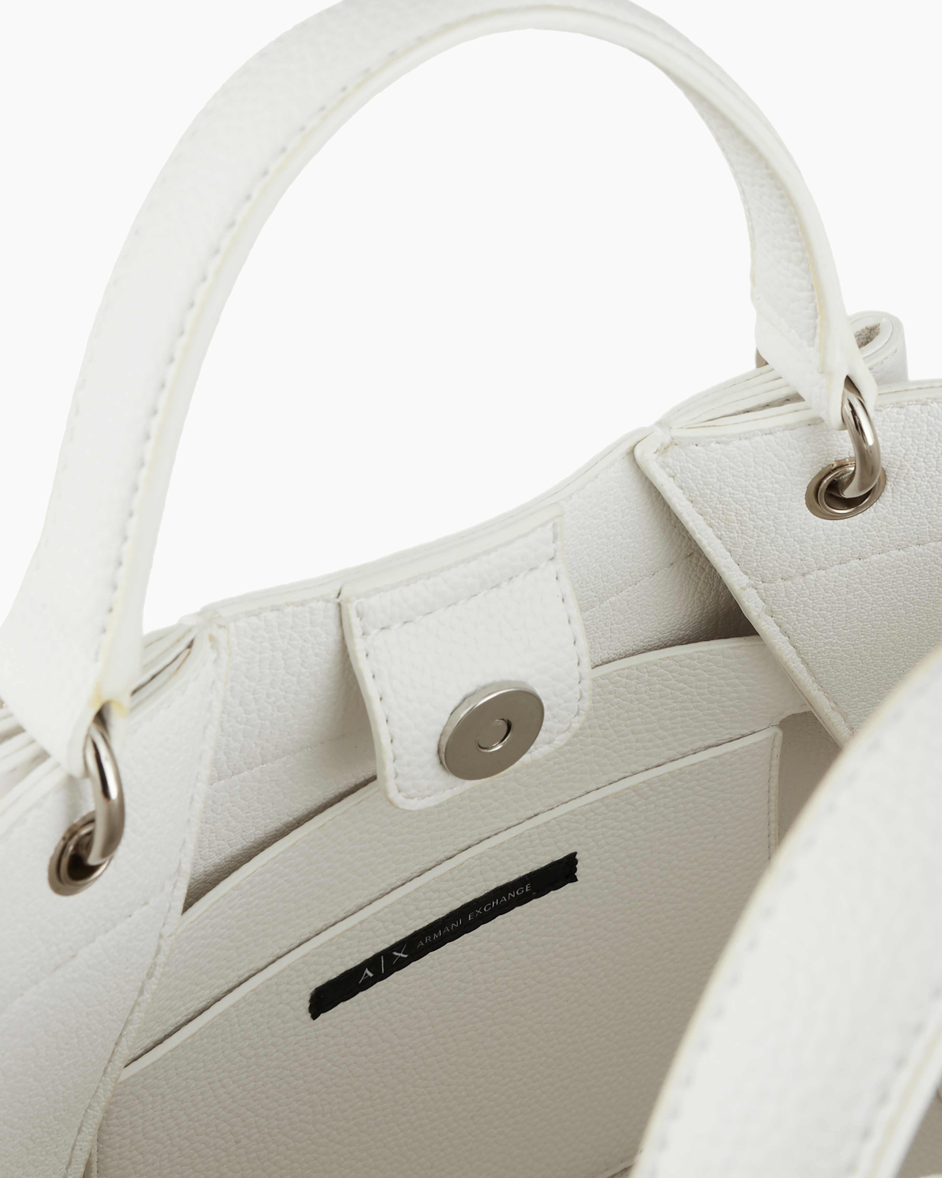 Armani Exchange - Medium handbag with degradè shoulder strap, Woman, White, Size: TU
