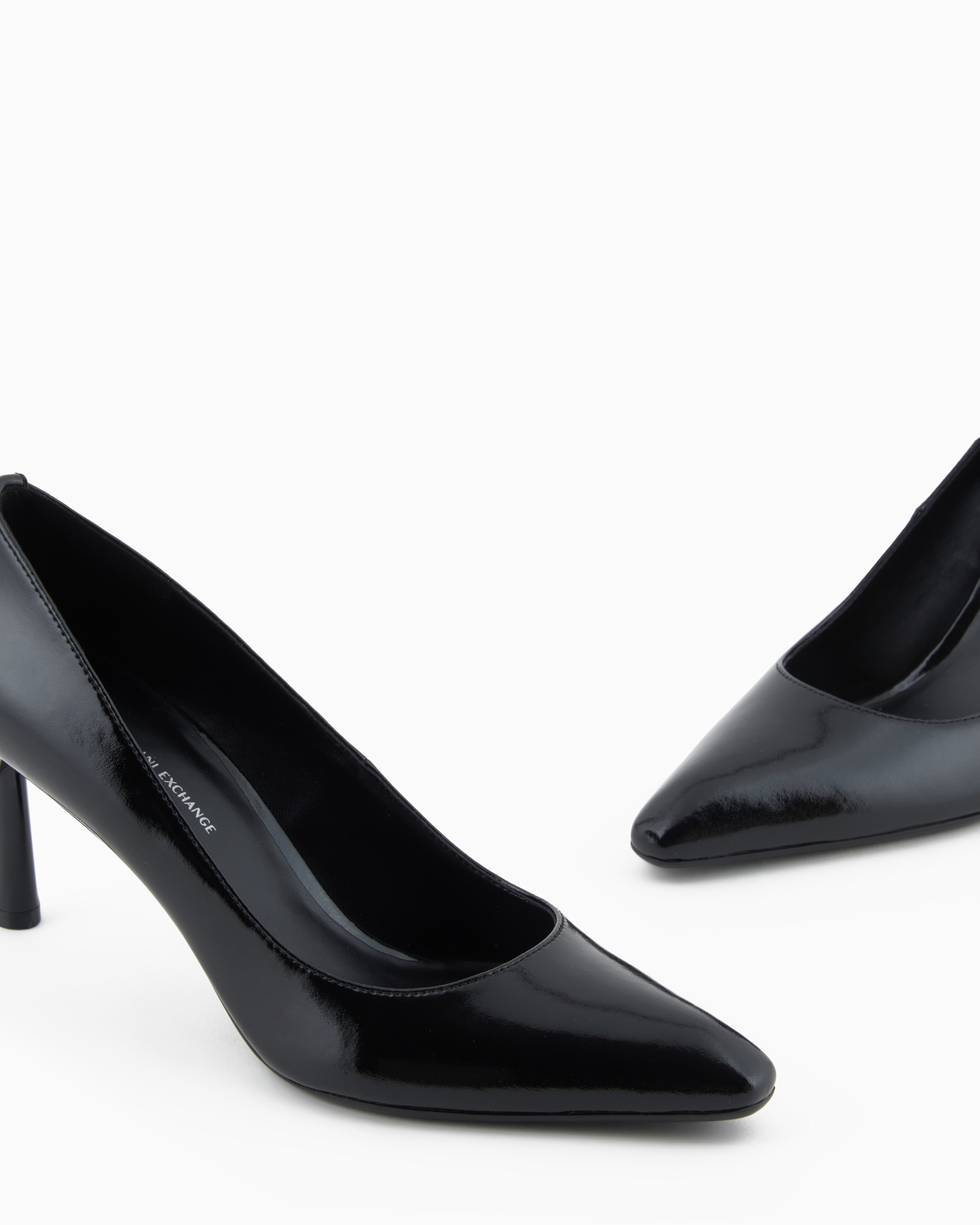 Armani Exchange - Super shiny leather pumps, Woman, Black, Size: