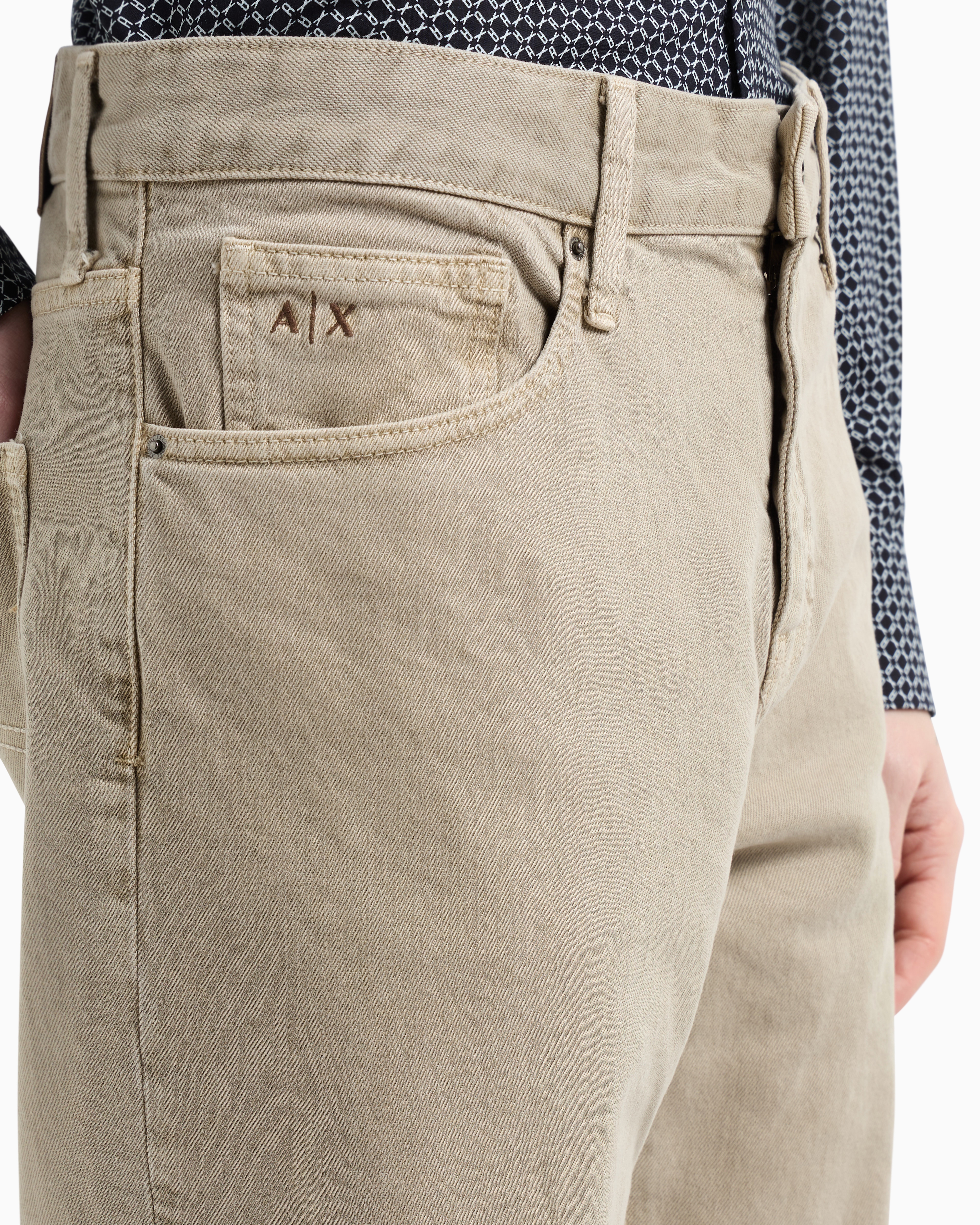 Armani Exchange -  J13 slim fit jeans cotton denim, Man, Beige, Size: