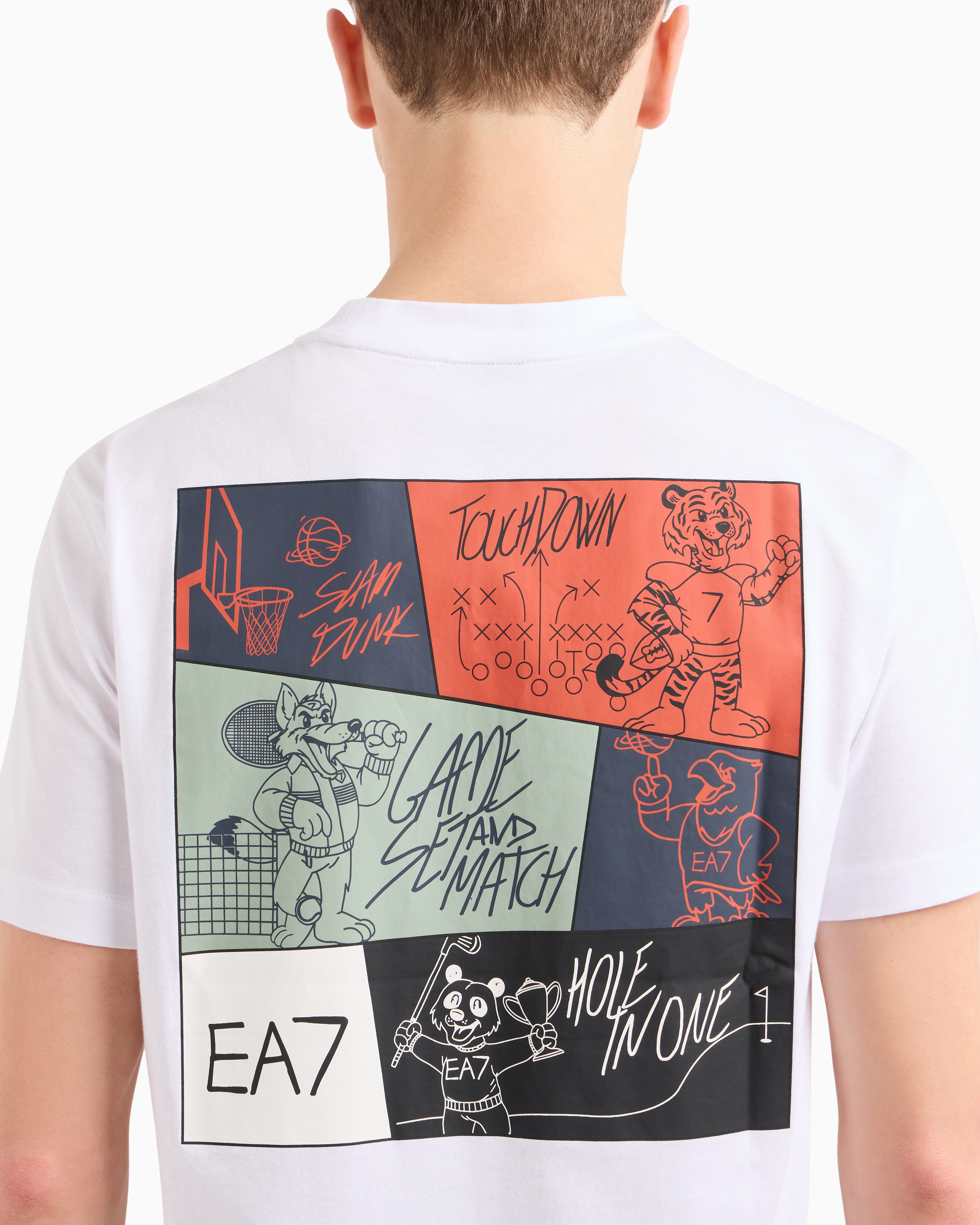 Graphic Series cotton jersey T-shirt with print | EA7