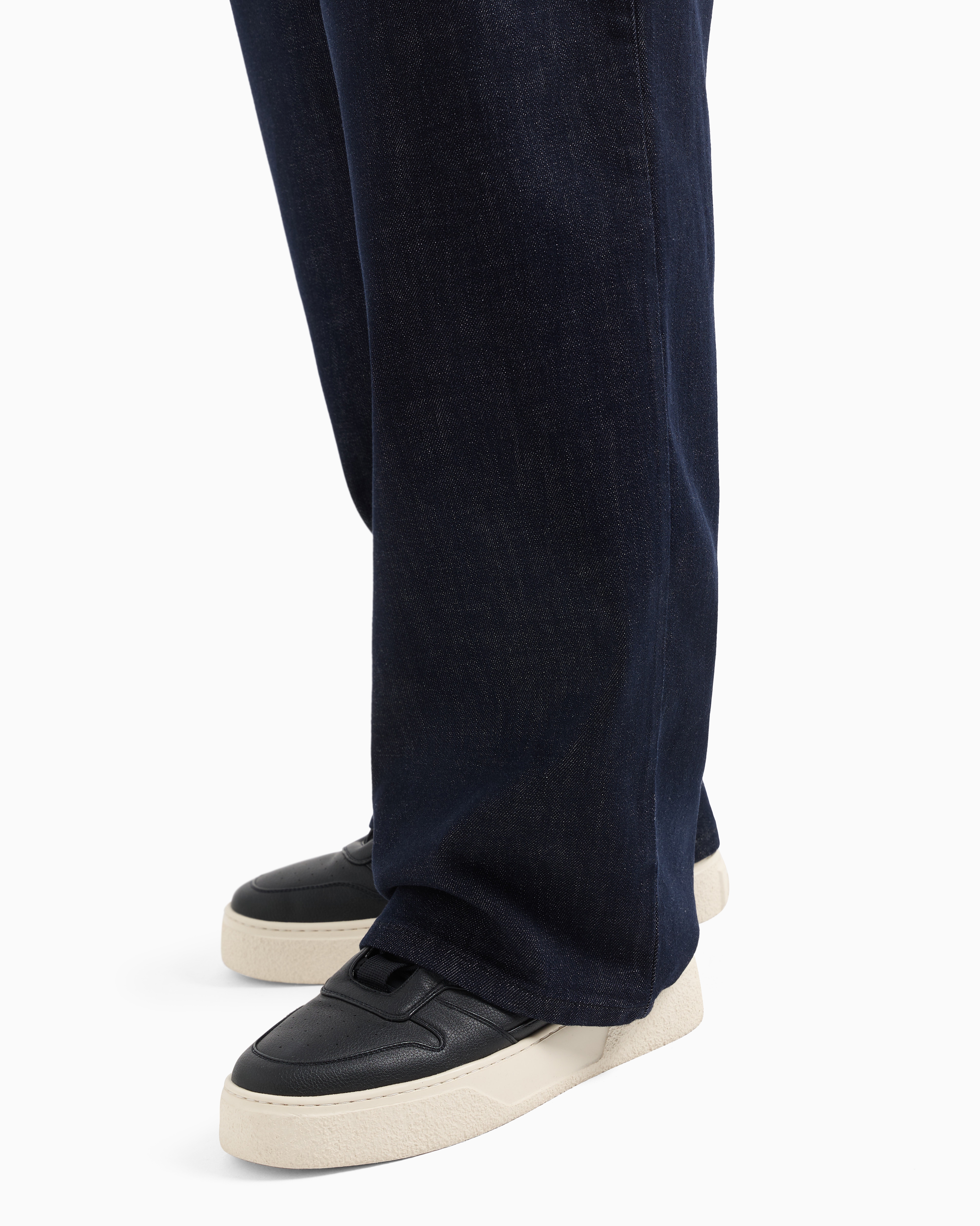 Armani Exchange - Wide leg denim jeans, Man, Blue, Size: