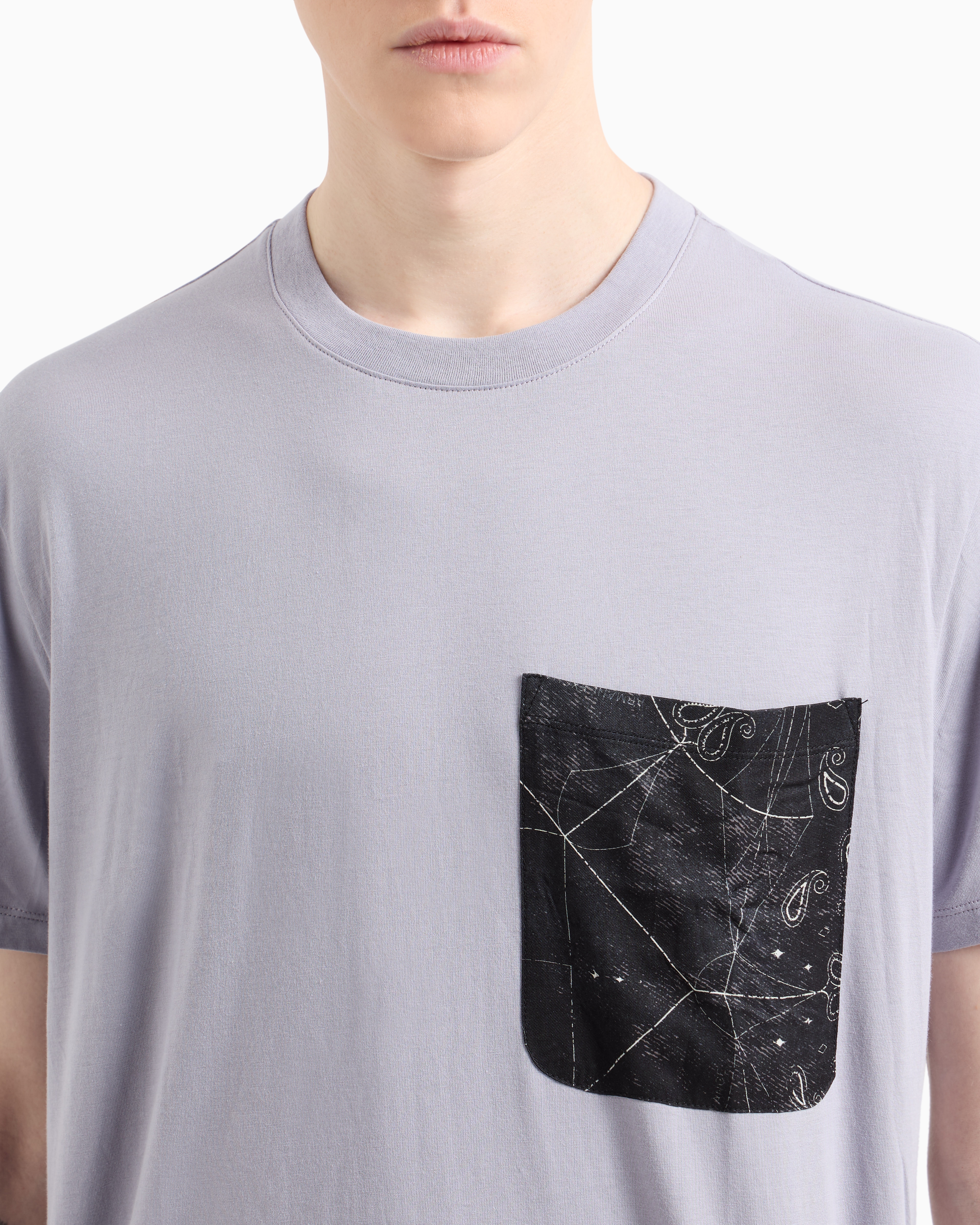 Armani Exchange Regular Fit T-shirts In Purple