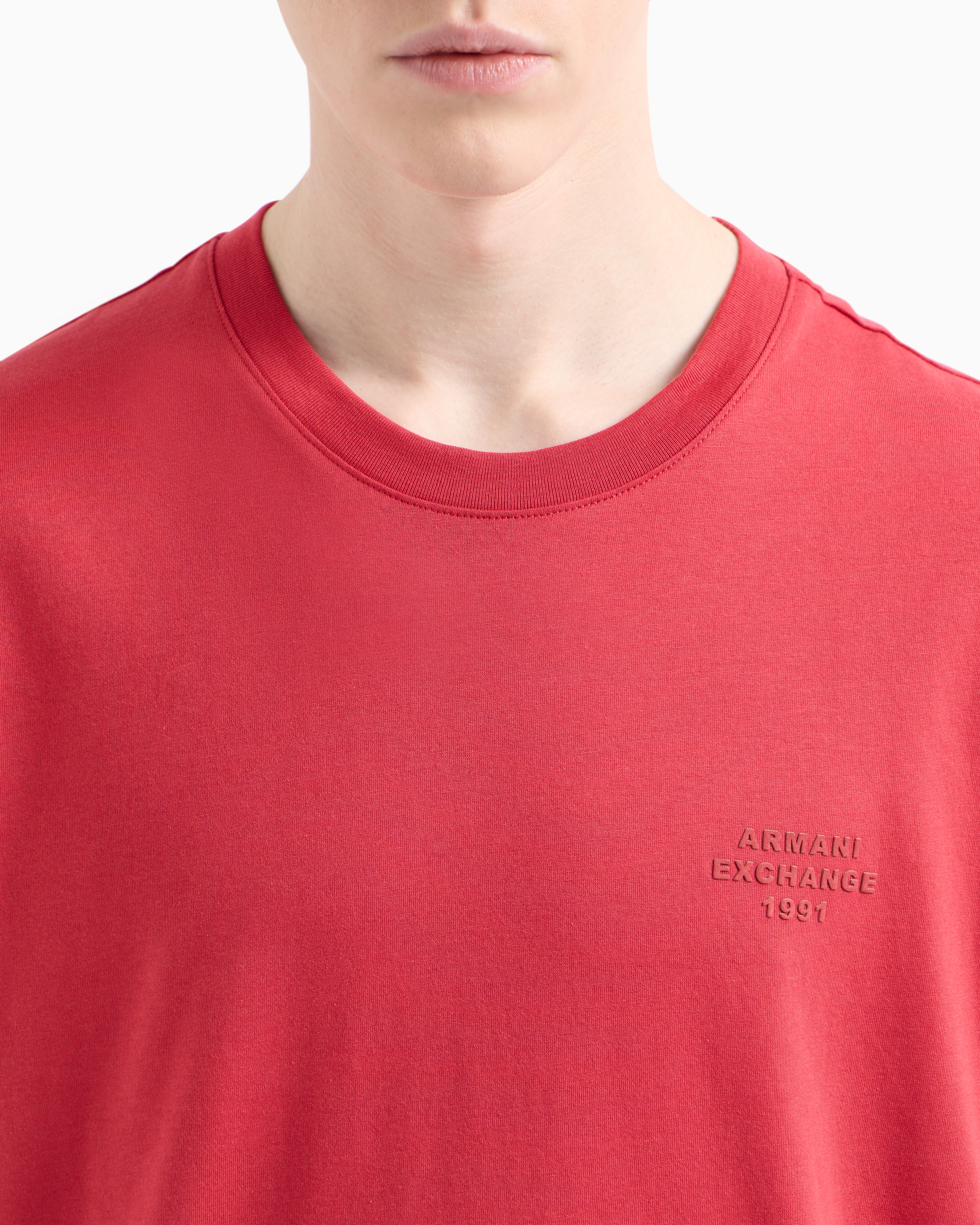 Armani Exchange - Regular fit basic t-shirt, Man, Red, Size: